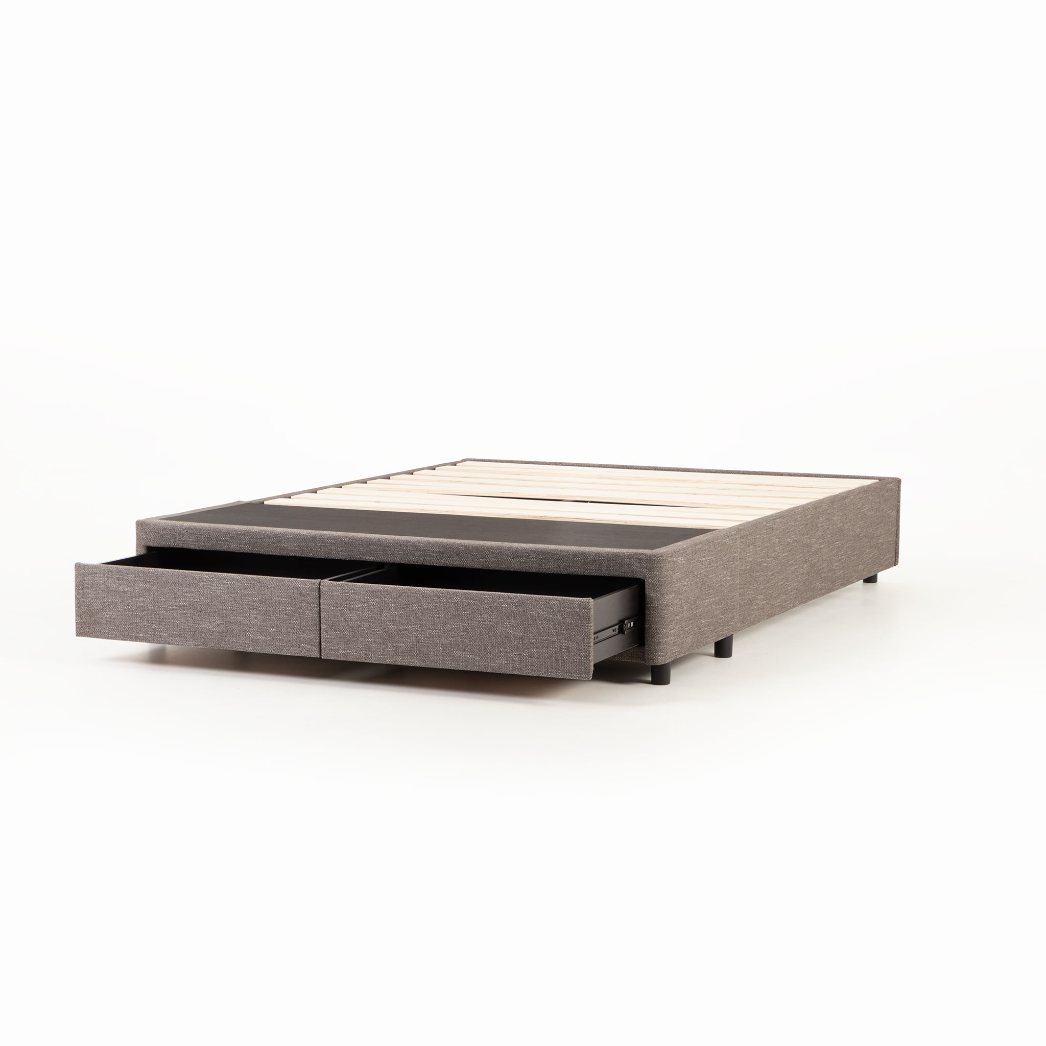 Kitset Draw 2 Drawer Mattress Base - Double, Dark Grey