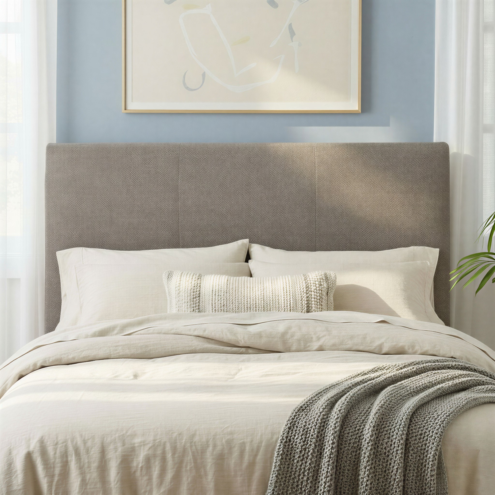 Serene Double / Queen Headboard, Dark Grey