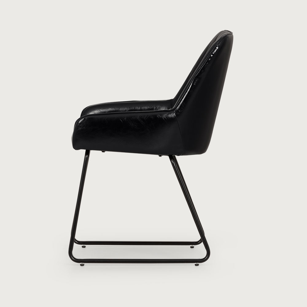 Duke PU Dining Chair, Black