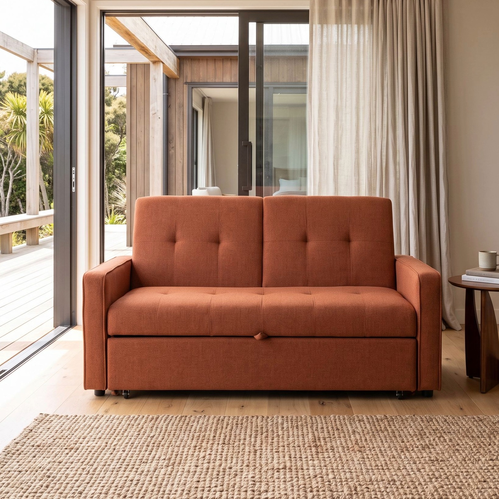 Dylan Sofa Bed, Rust