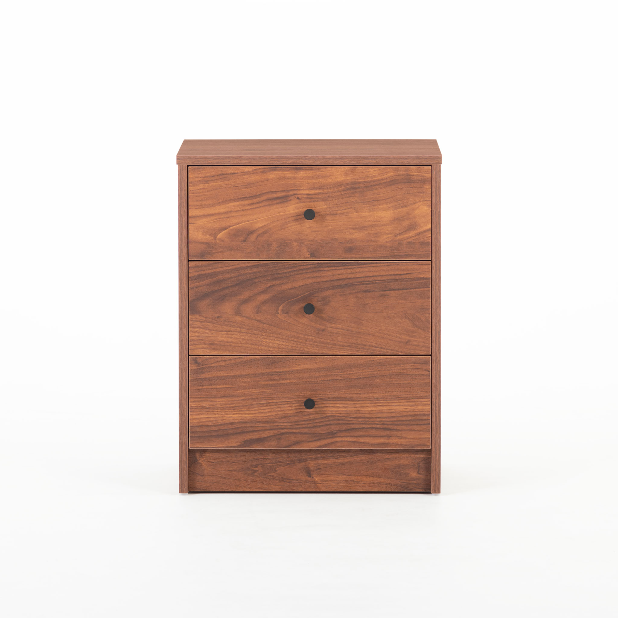 Elliot 3 Drawer Bedside, Walnut