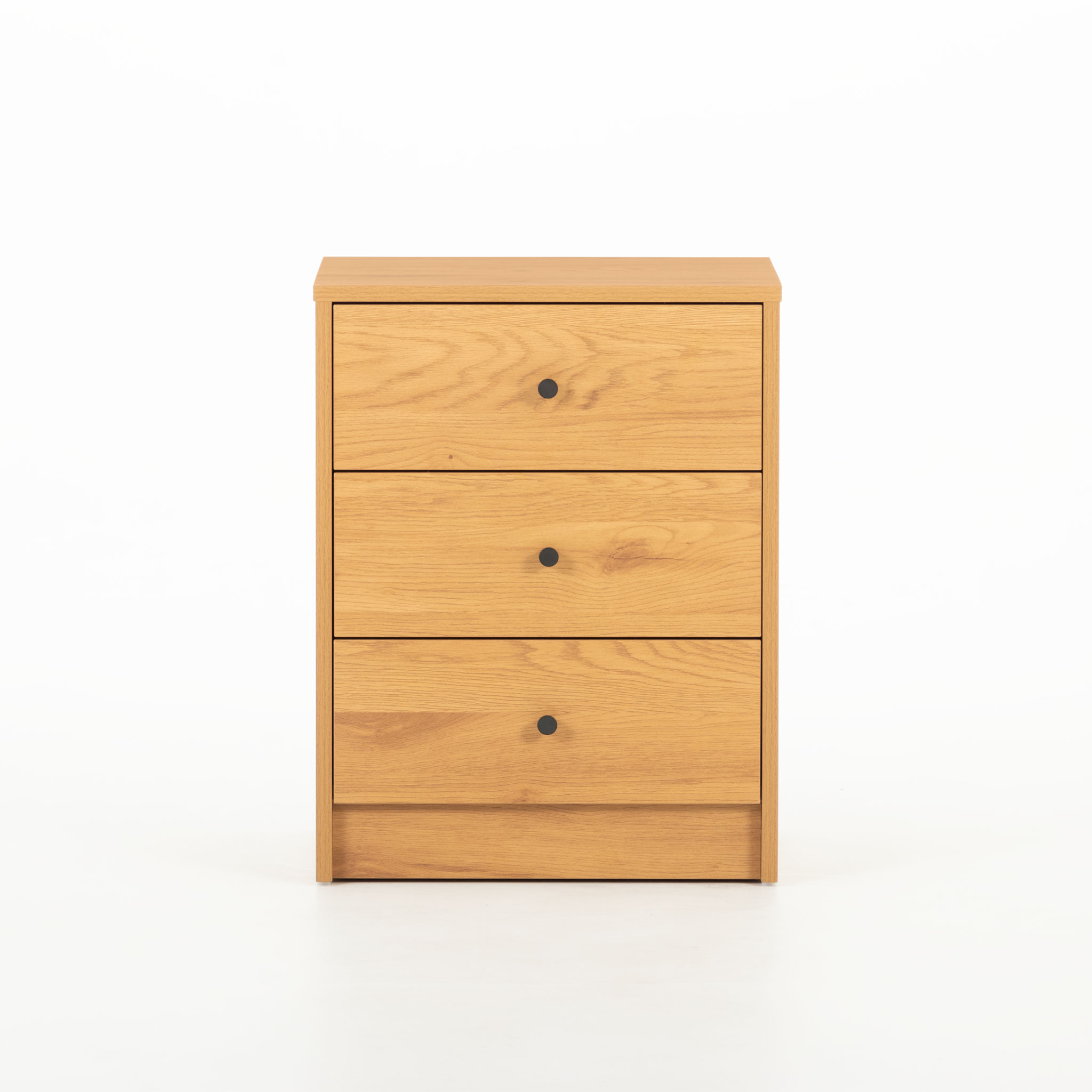 Elliot 3 Drawer Bedside, Wild Oak