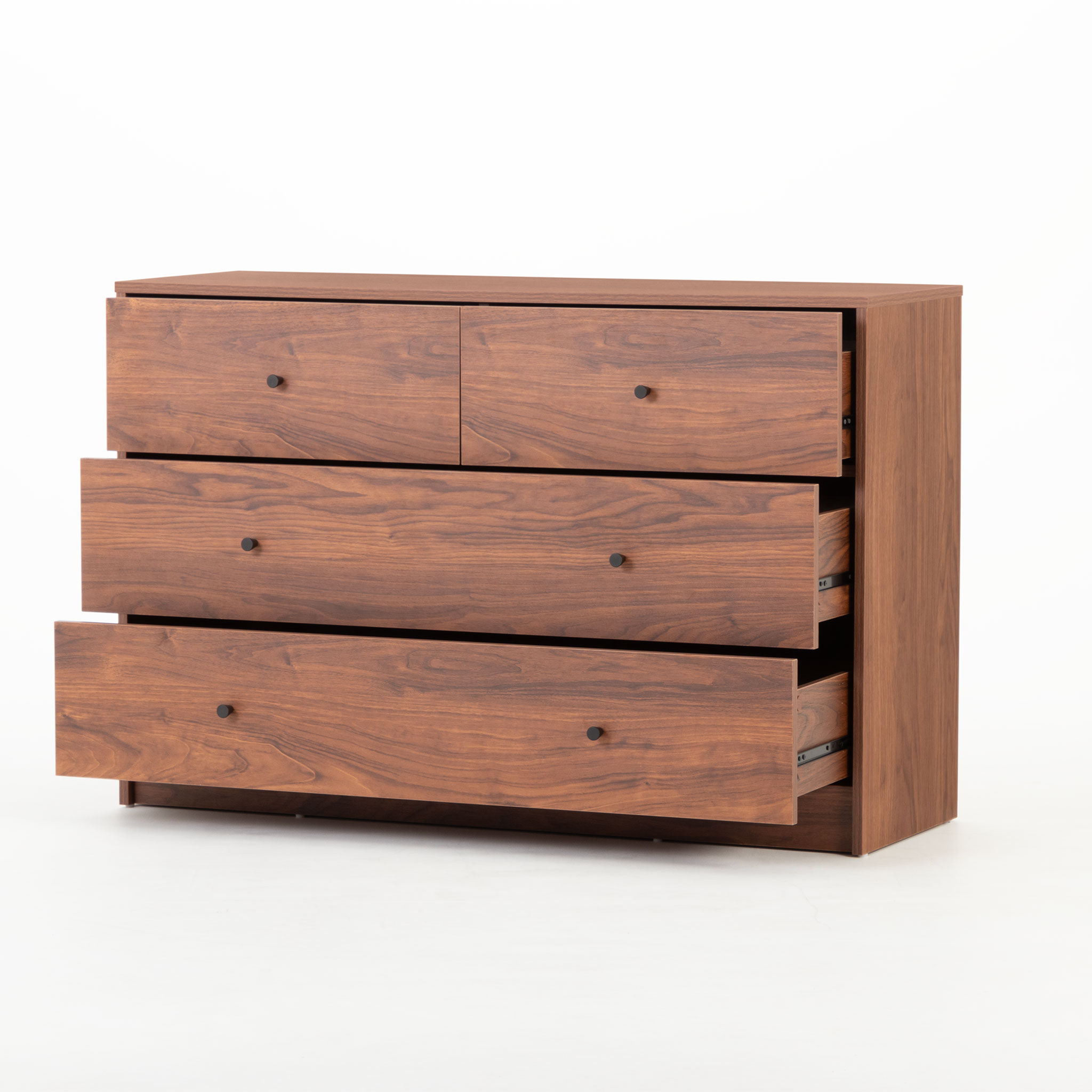 Elliot 4 Drawer Lowboy, Walnut