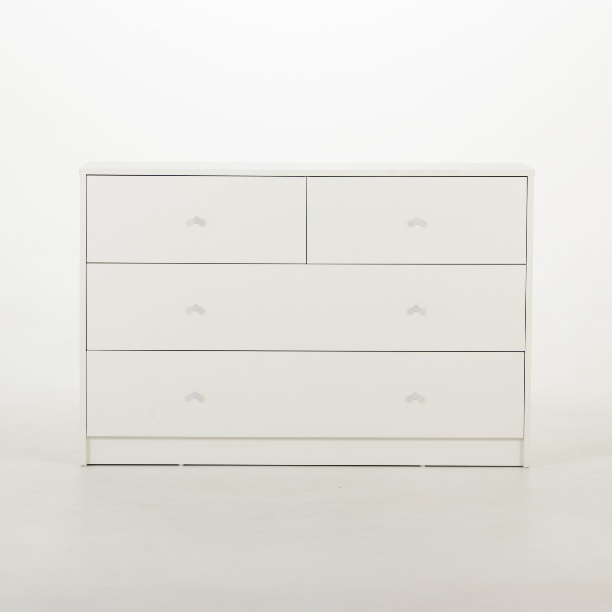 Elliot 4 Drawer Lowboy, White