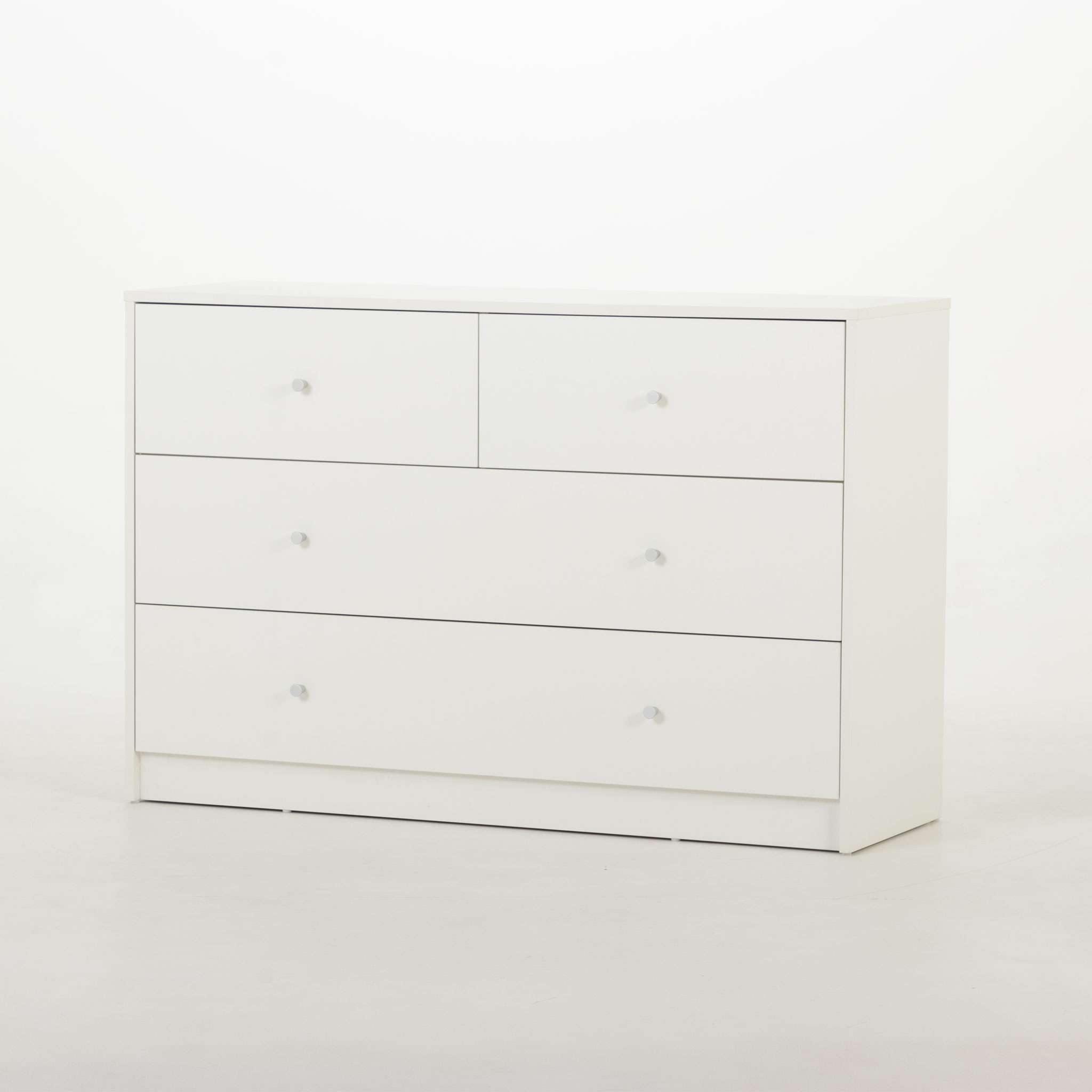 Elliot 4 Drawer Lowboy, White