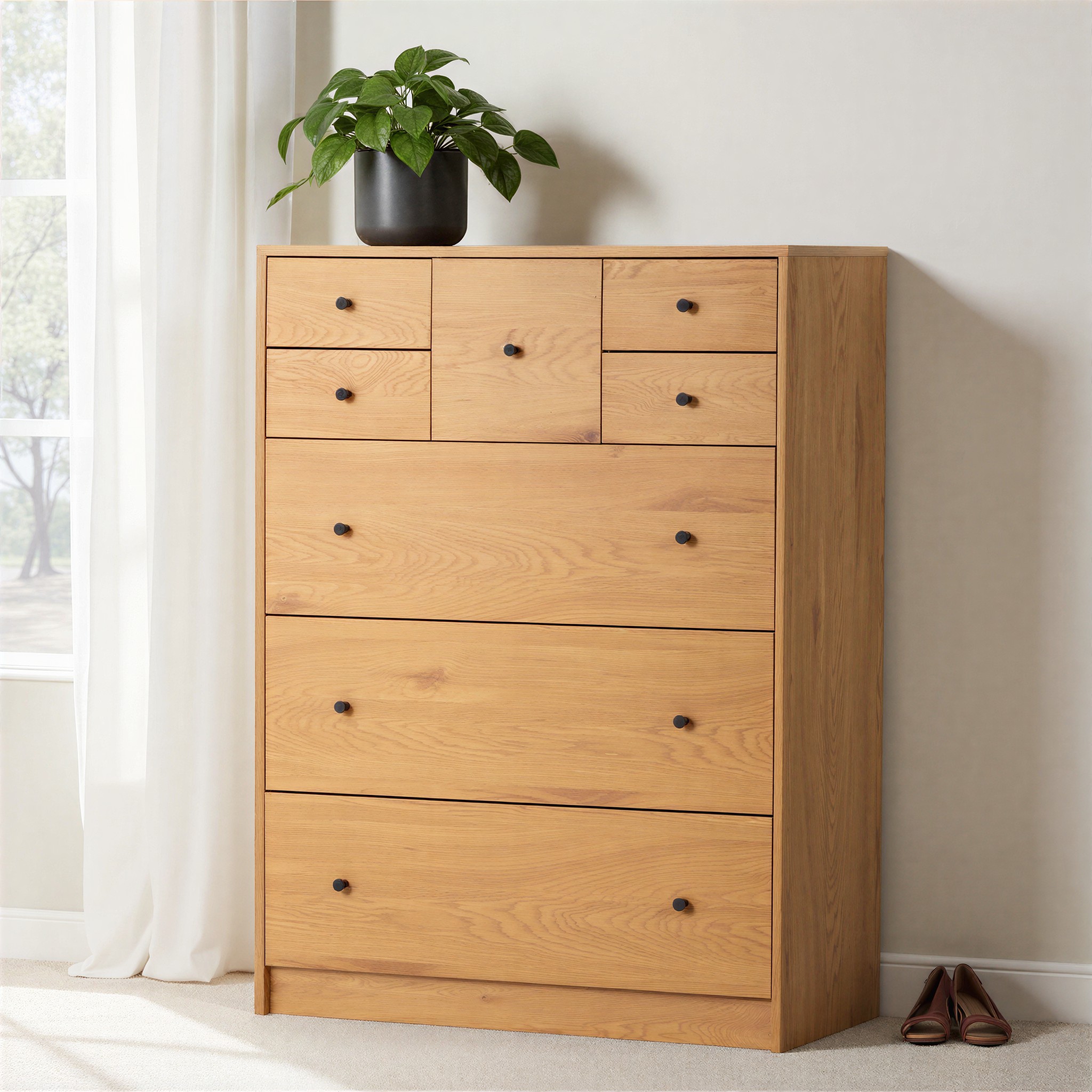 Elliot 8 Drawer Scotch Chest, Wild Oak