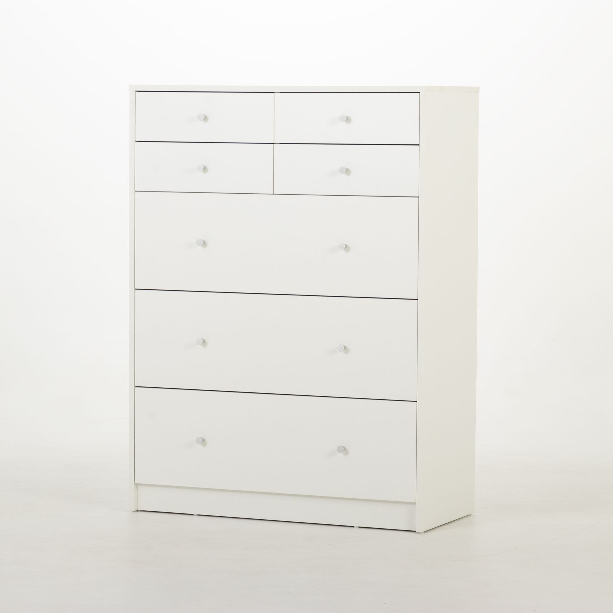 Elliot 7 Drawer Tallboy, White