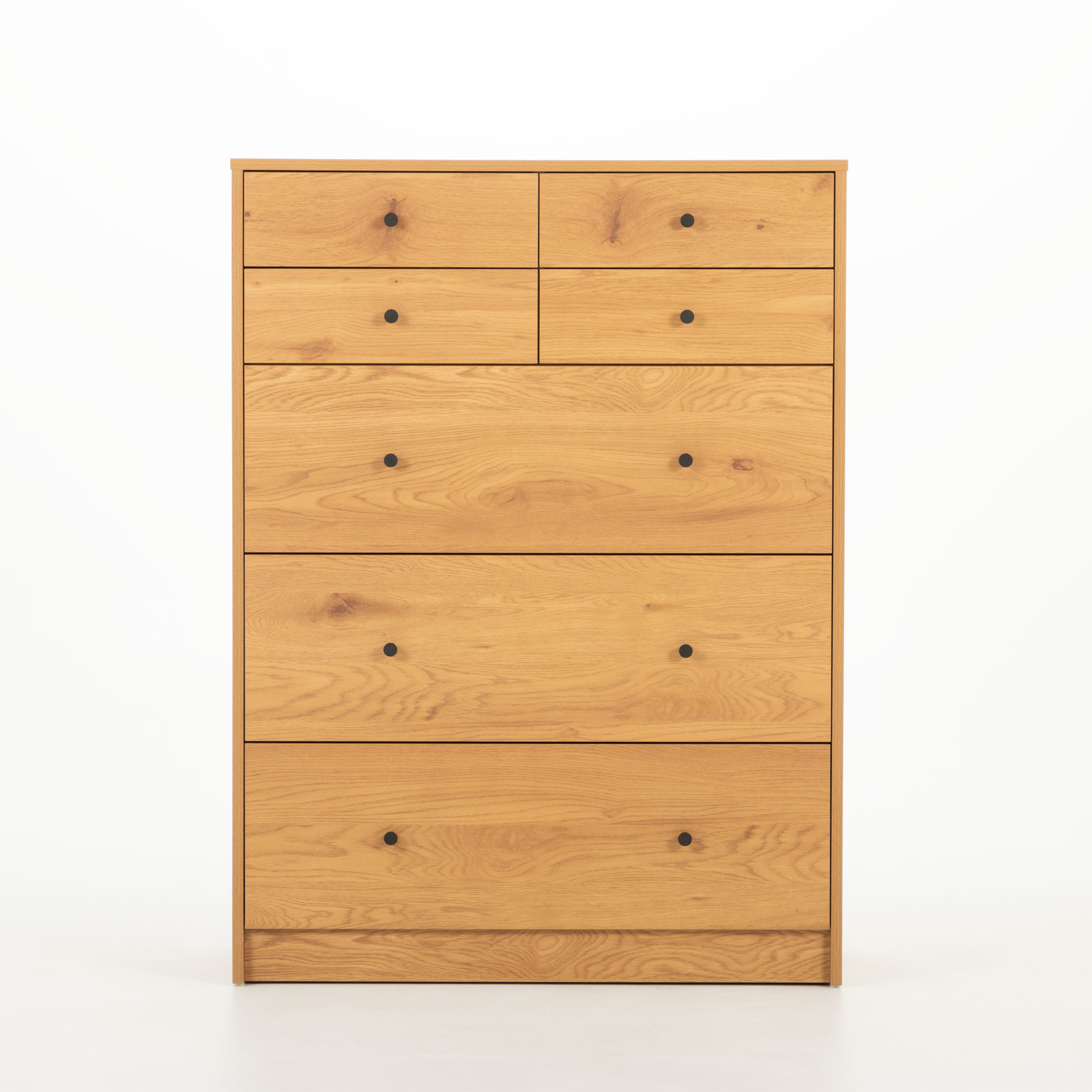 Elliot 7 Drawer Tallboy, Wild Oak