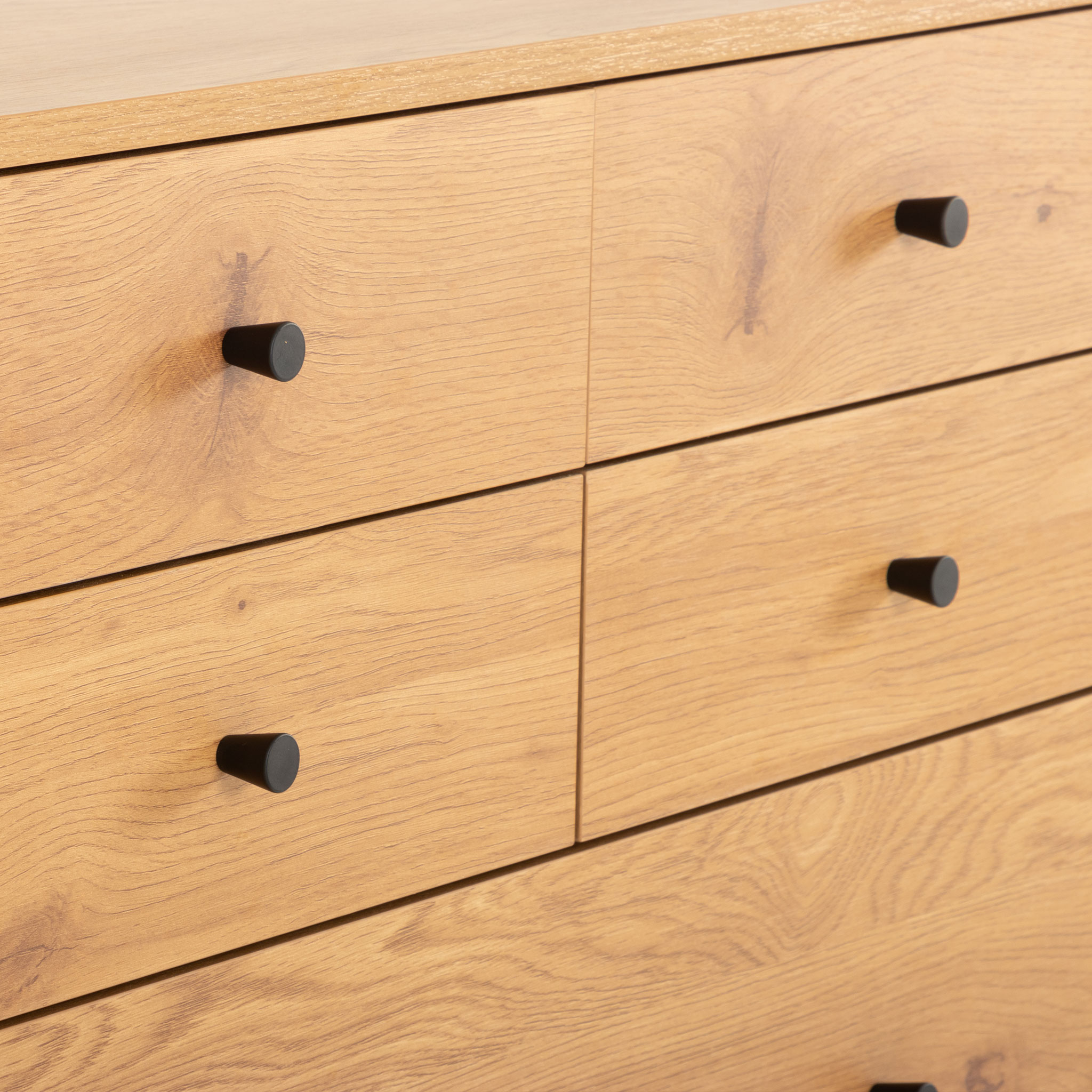 Elliot 7 Drawer Tallboy, Wild Oak