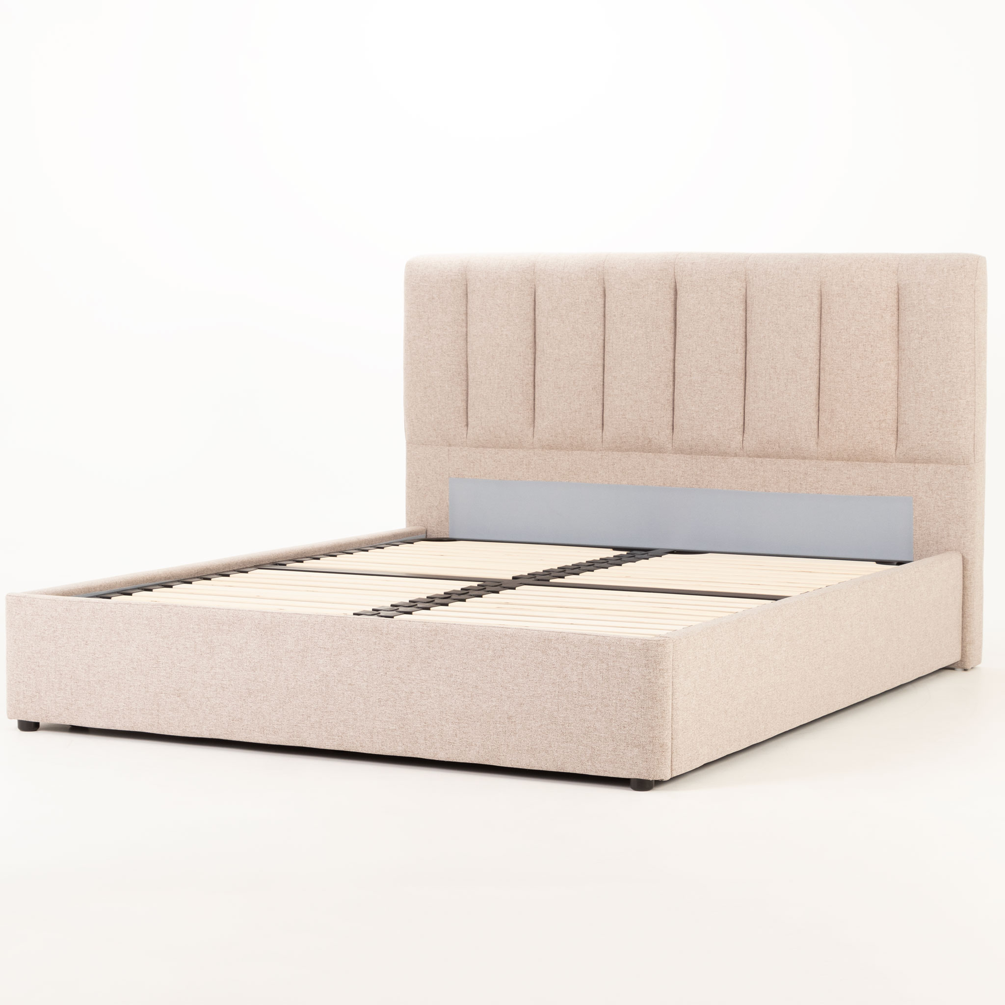 Riley Lift Up King Bed Frame, Beige