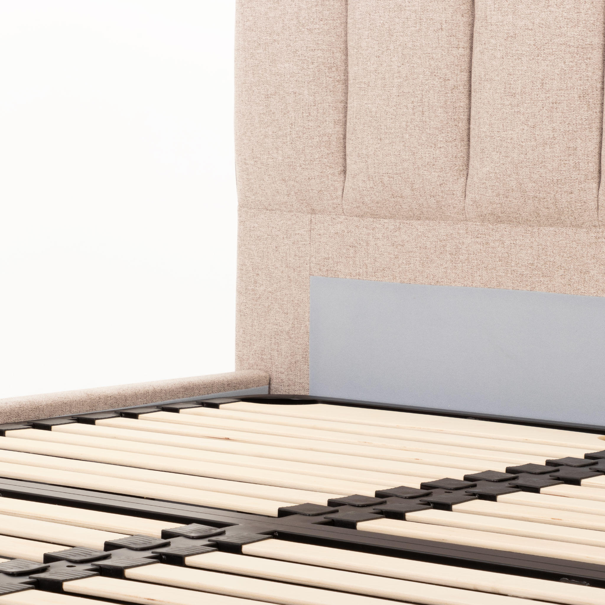 Riley Lift Up King Bed Frame, Beige