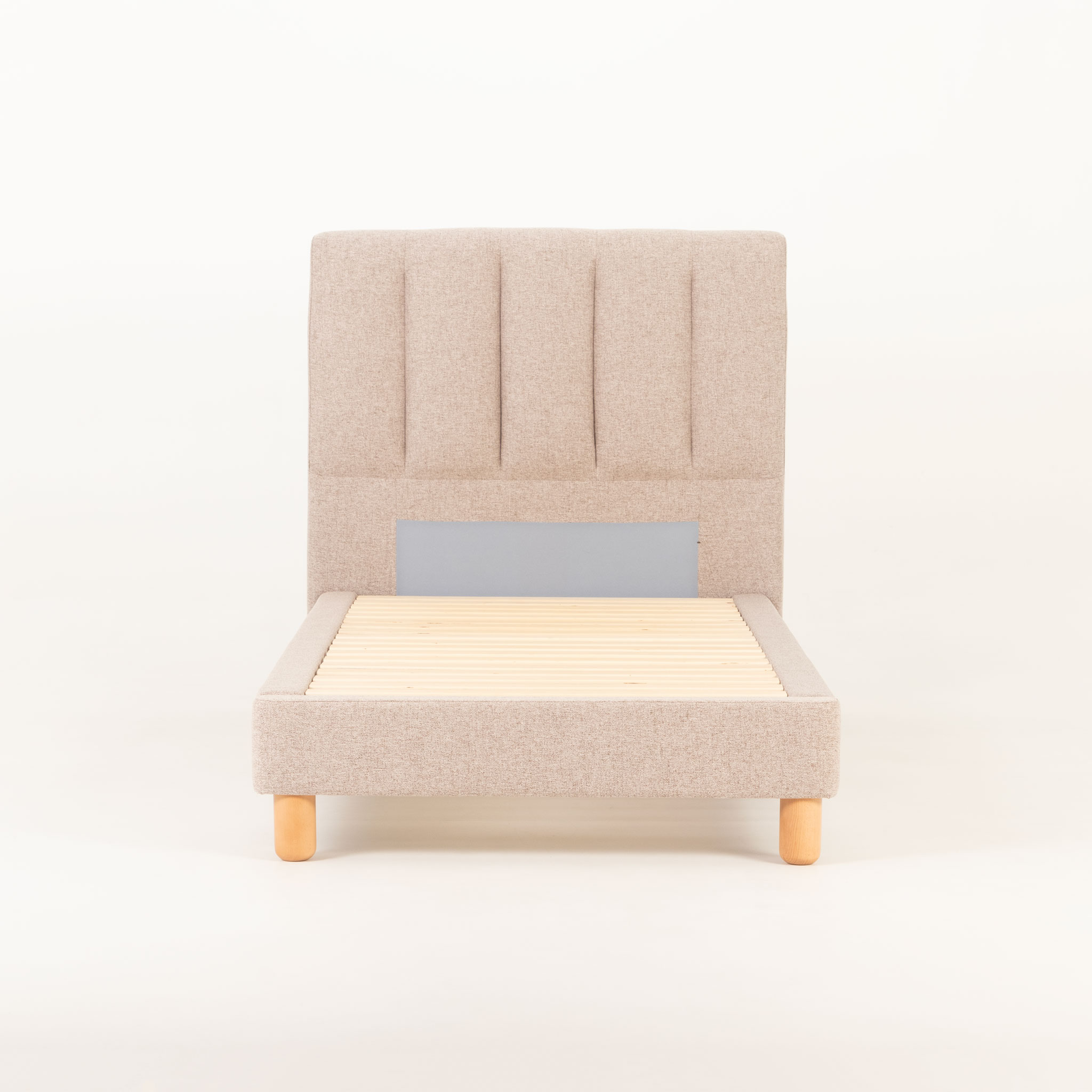 Riley King Single Bed Frame, Beige