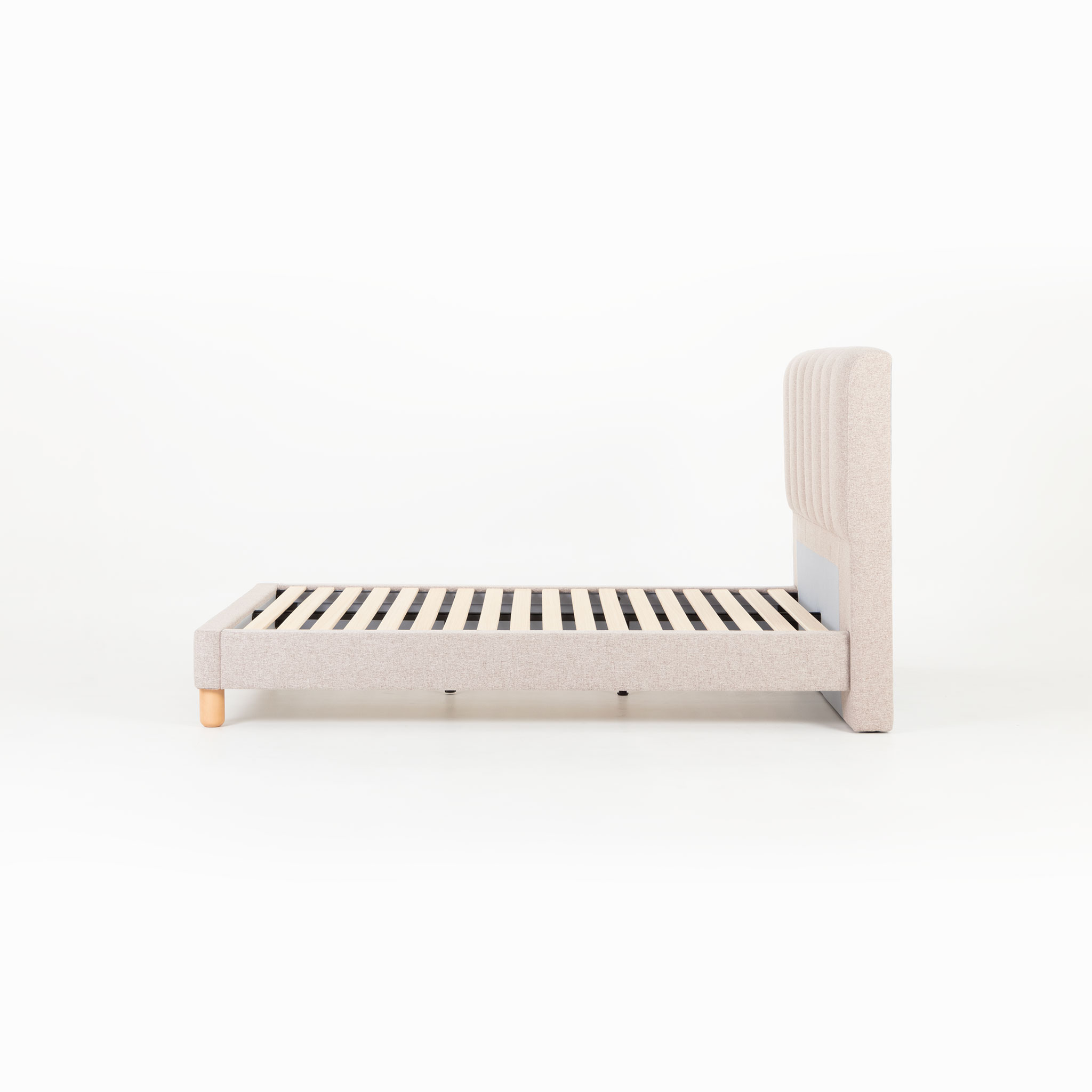 Riley Queen Bed Frame, Beige