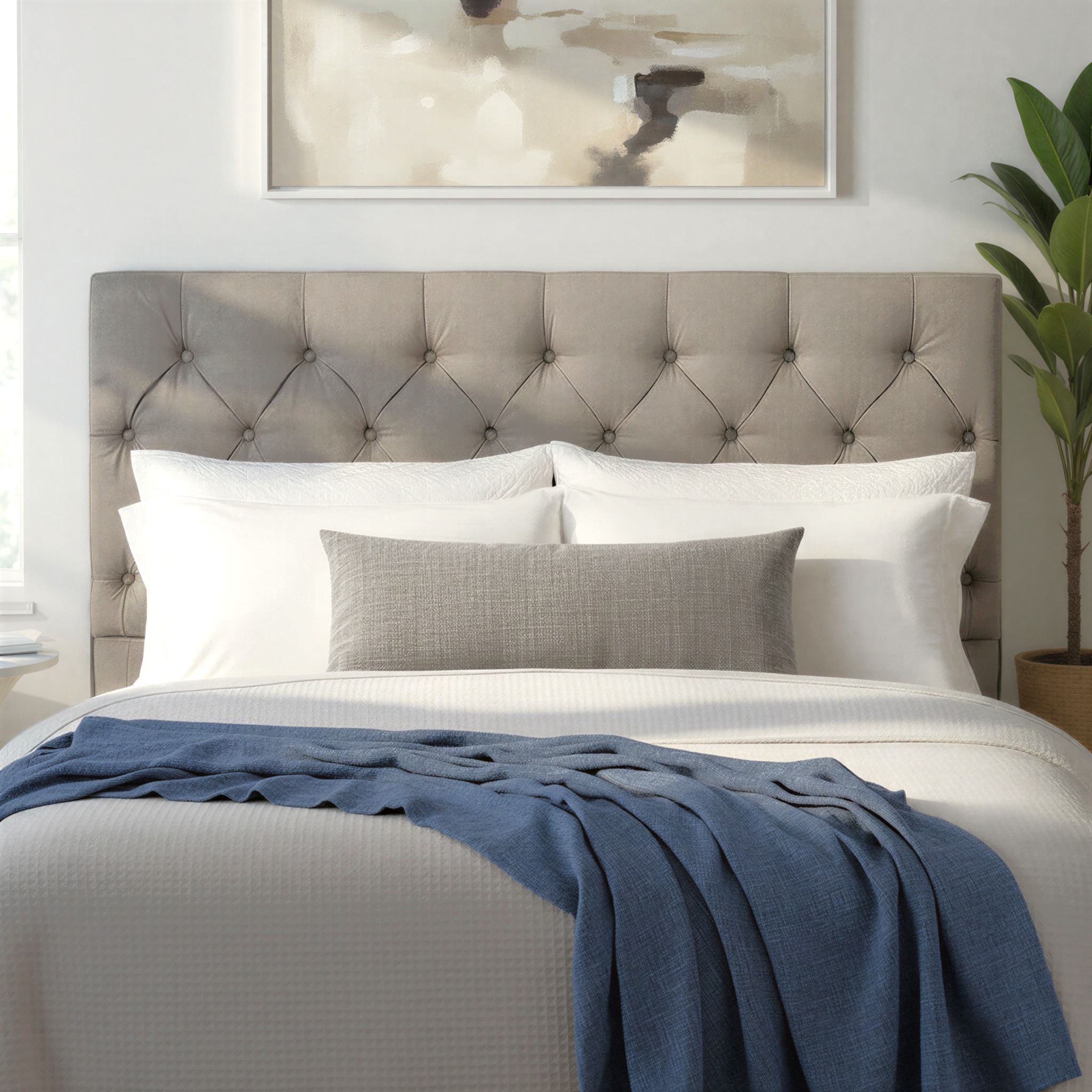 Tilly Double/Queen Headboard, Light Grey