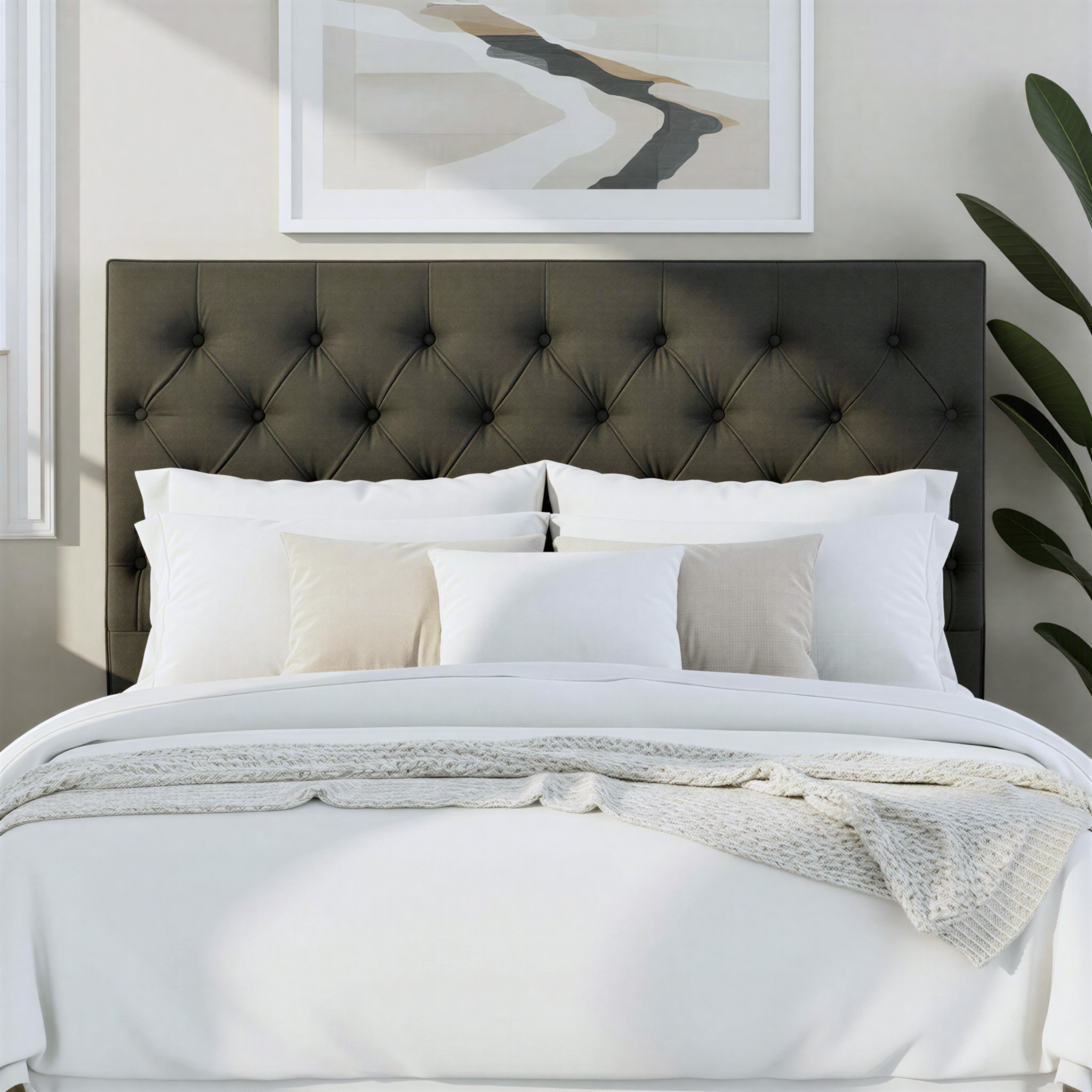 Tilly Double/Queen Headboard, Charcoal