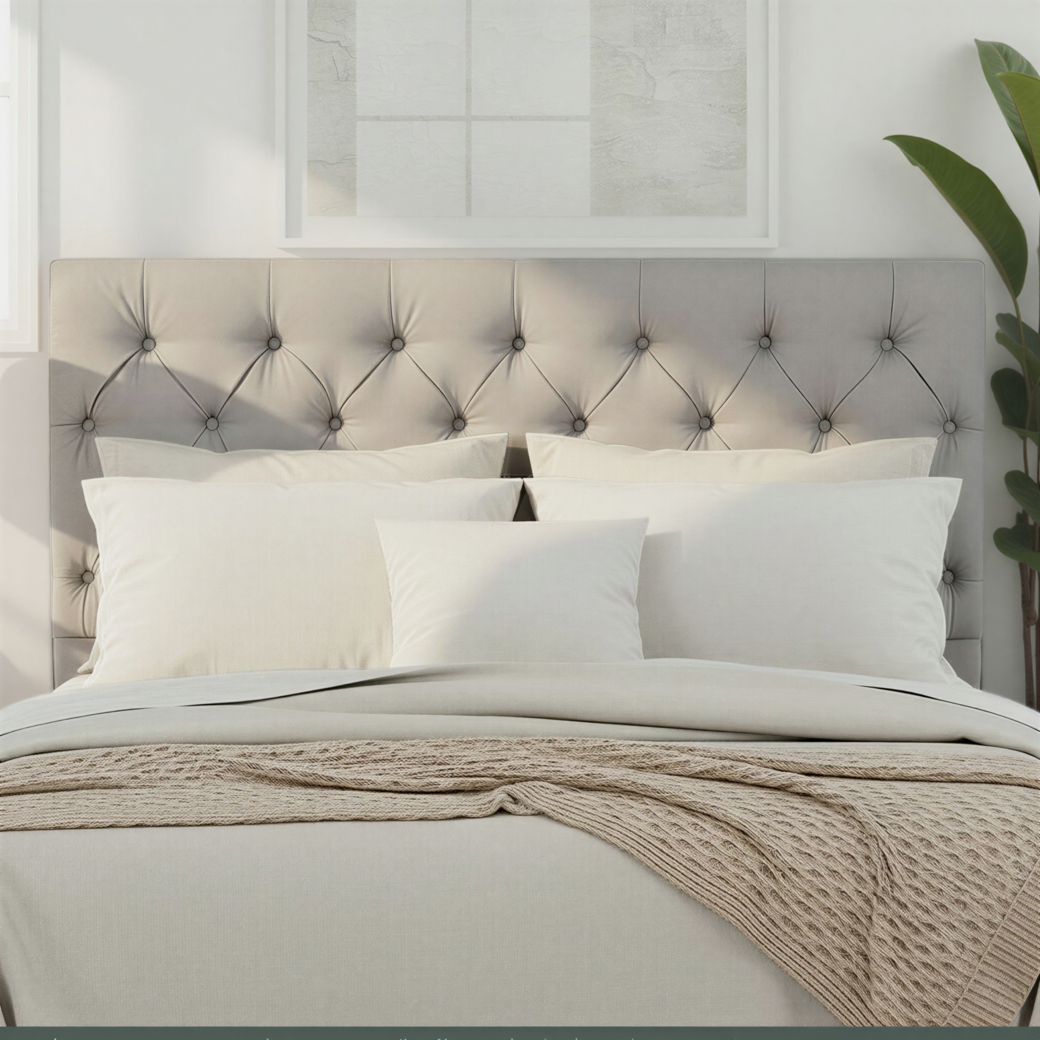 Tilly King/Super King Headboard, Light Grey