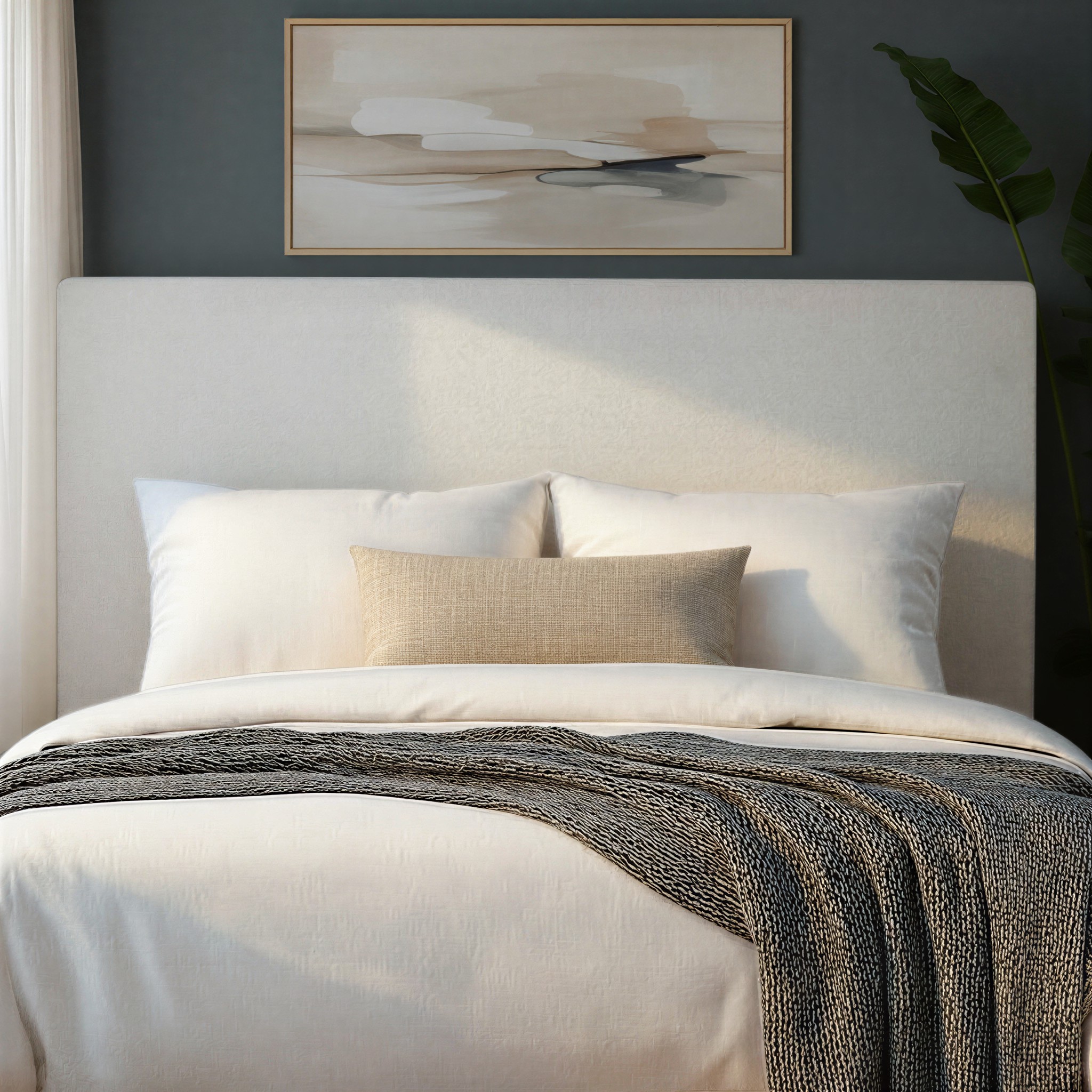 Raine King / Super King Headboard, Cream