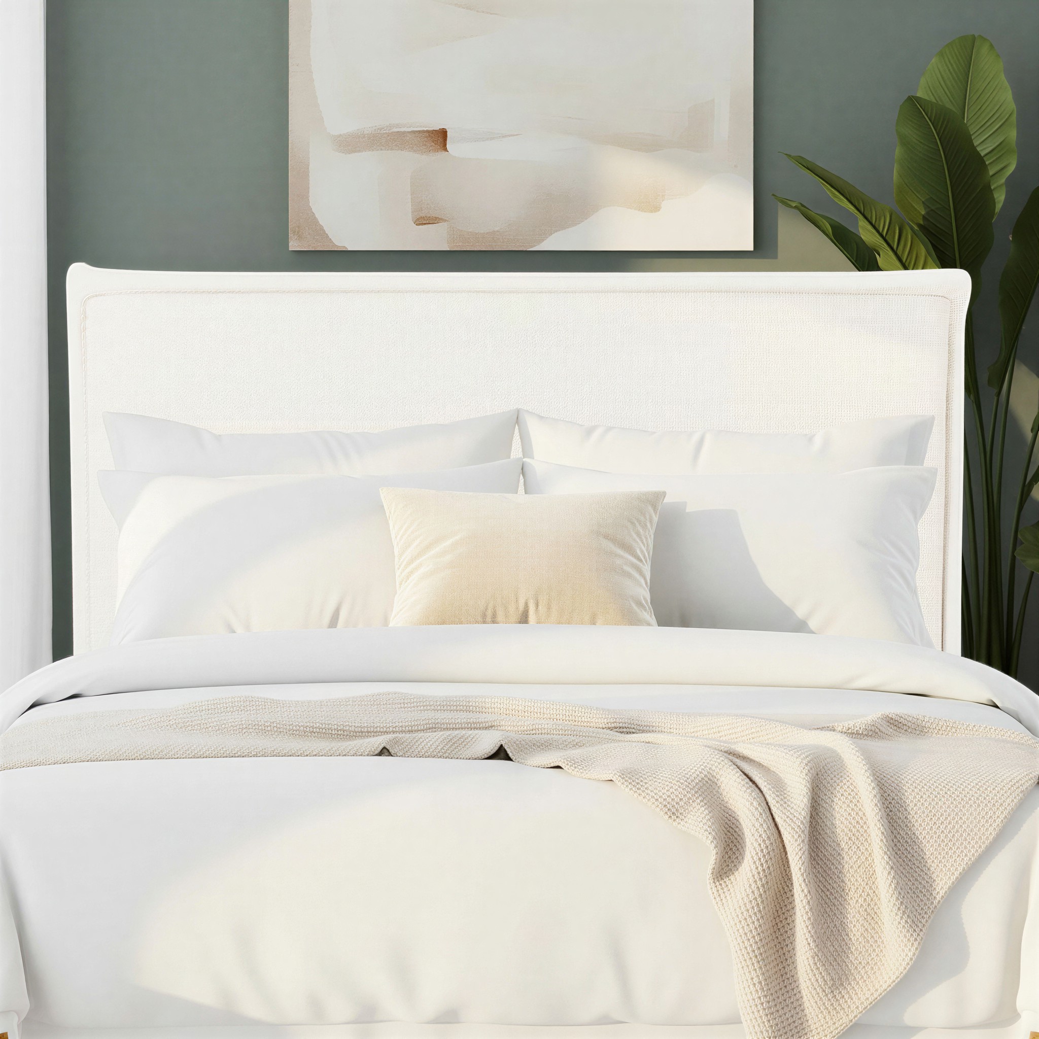 Quinn King / Super King Headboard, Cream