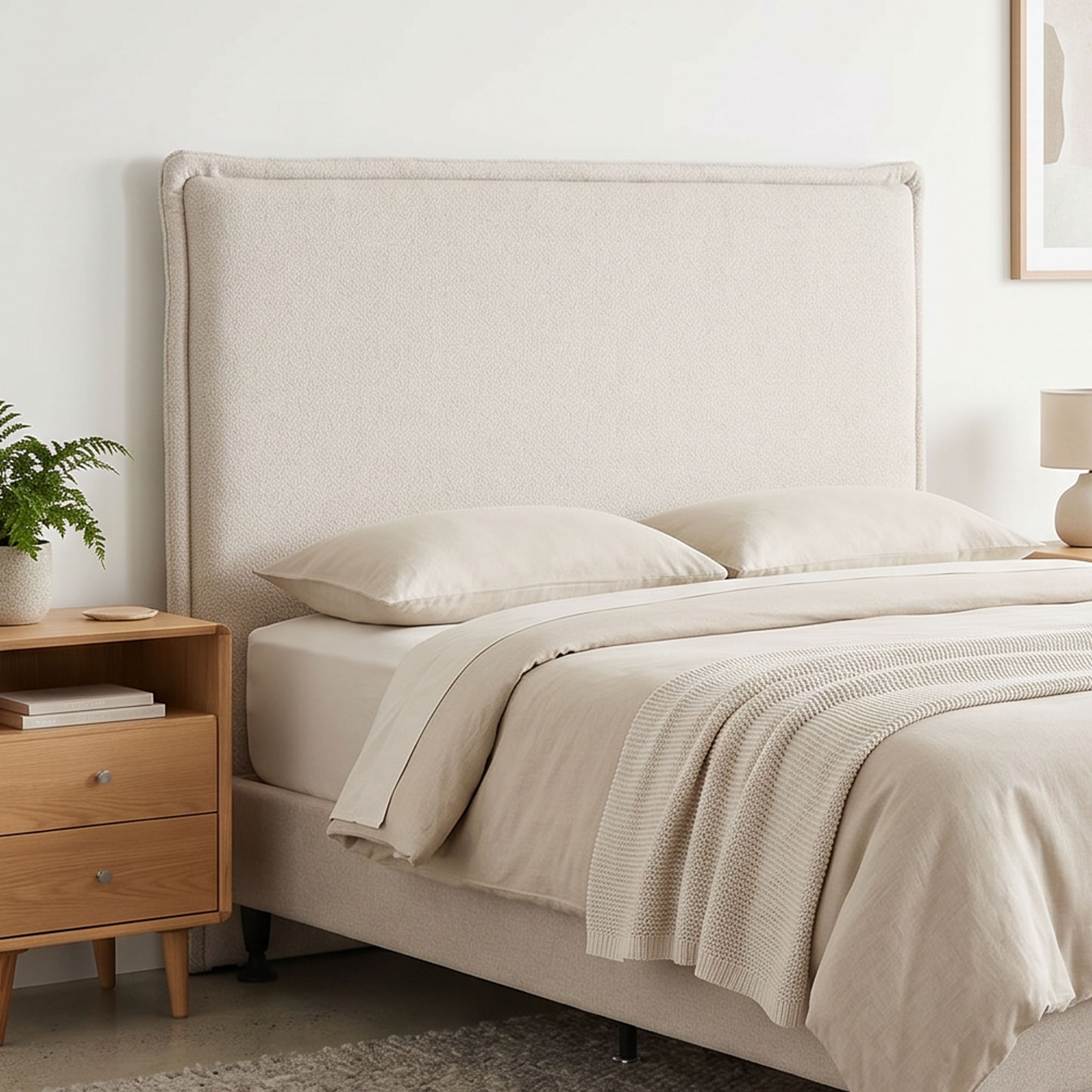 Quinn King / Super King Headboard, Cream
