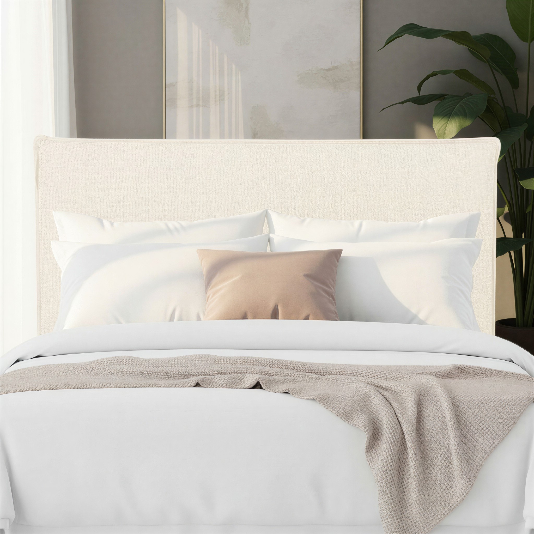 Quinn King / Super King Headboard, Sand