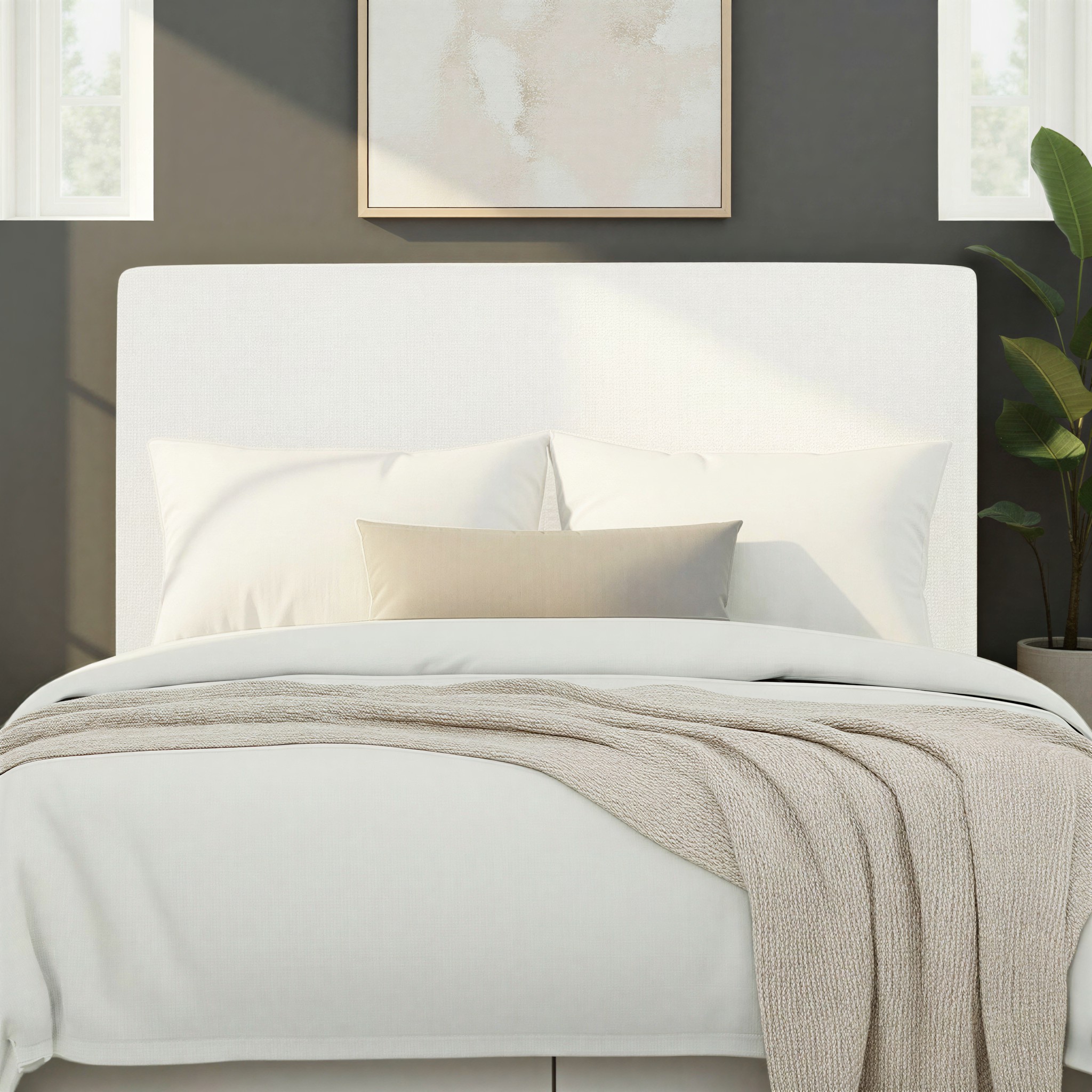 Kirby Double / Queen Headboard, Light Grey