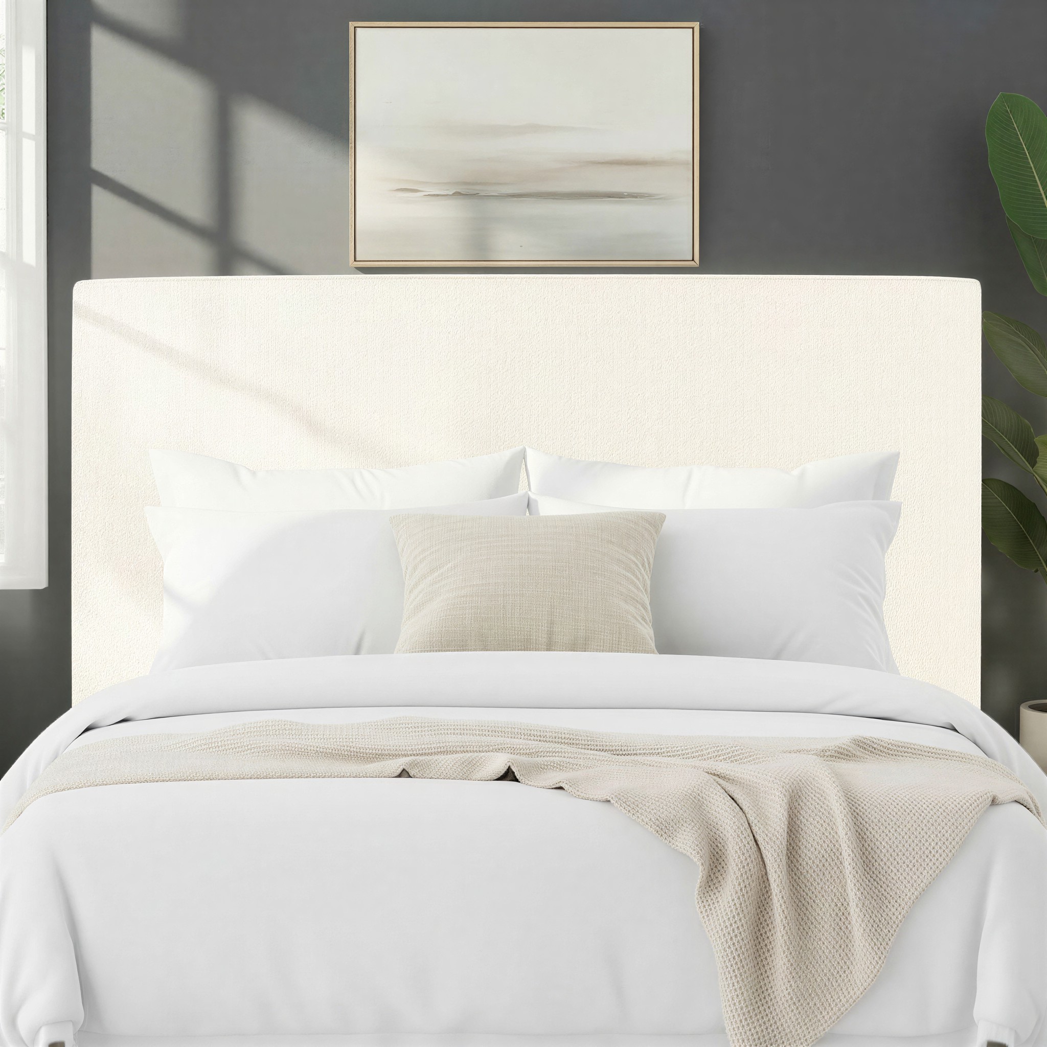 Kirby King / Super King Headboard, Cream