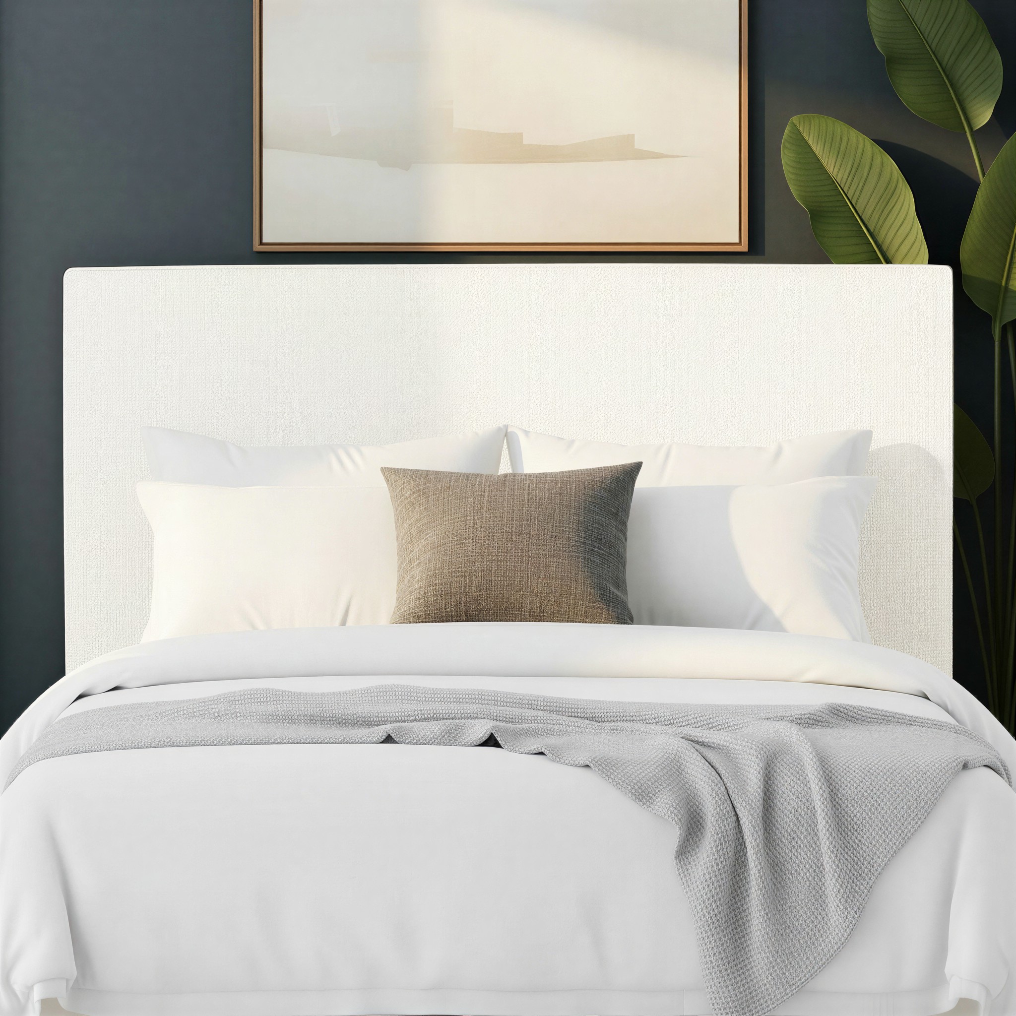 Kirby King / Super King Headboard, Light Grey