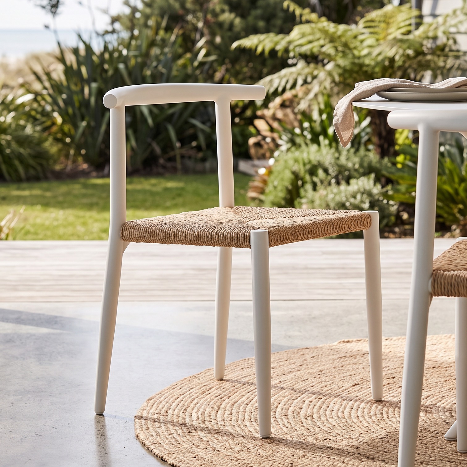 Katana Outdoor Dining Chair, White