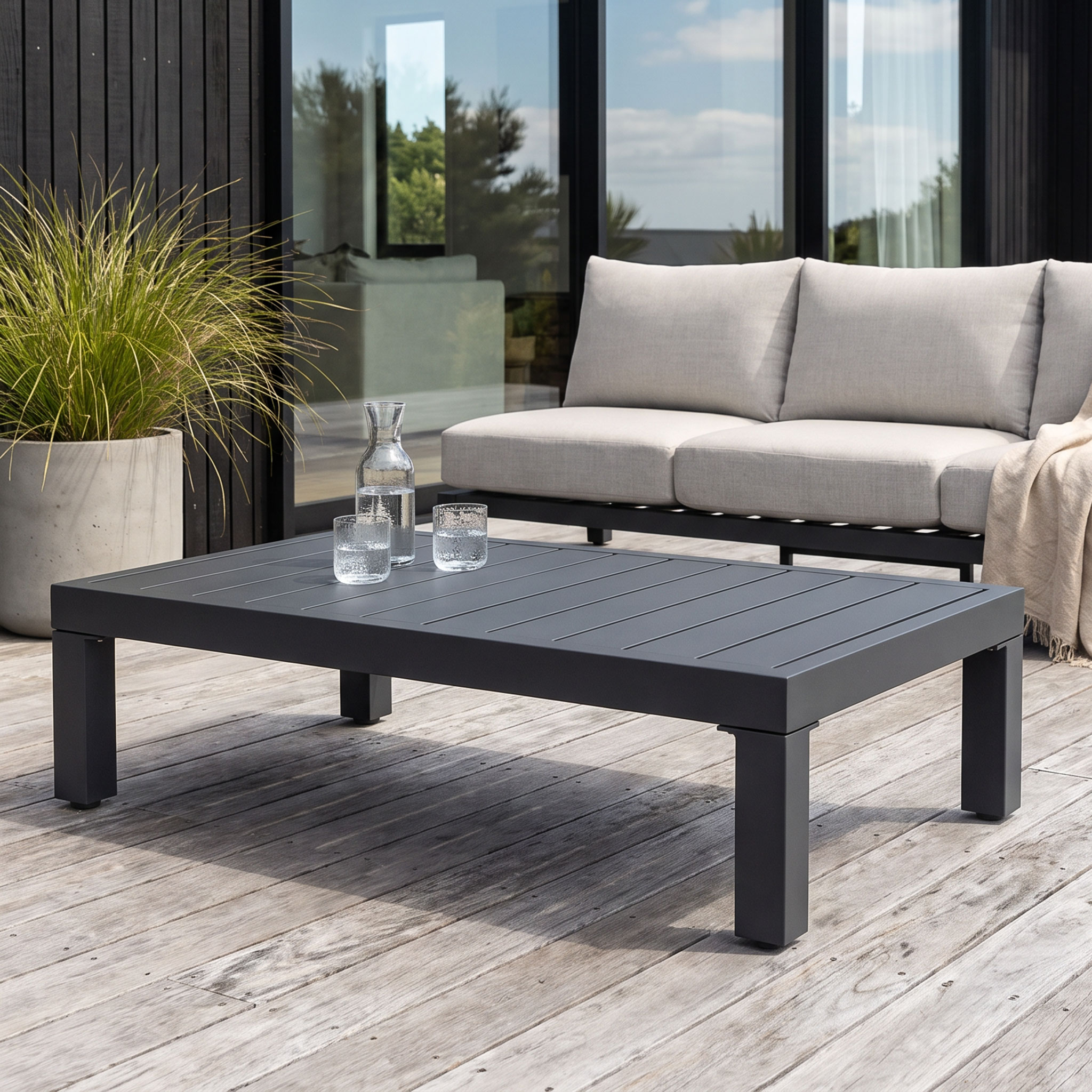 Catalina Outdoor Coffee Table - W126, Gunmetal