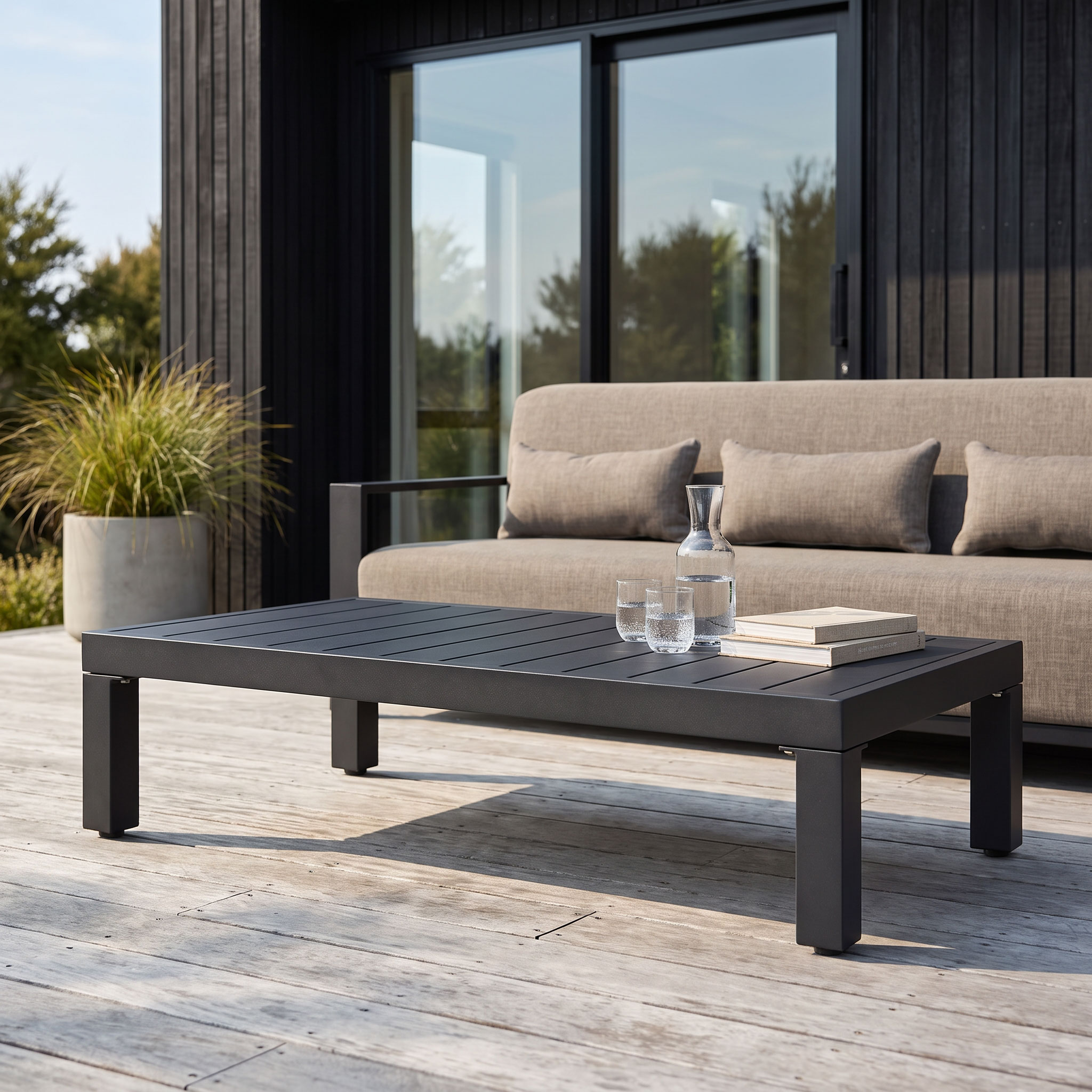 Cyprus Outdoor Coffee Table - W126, Black