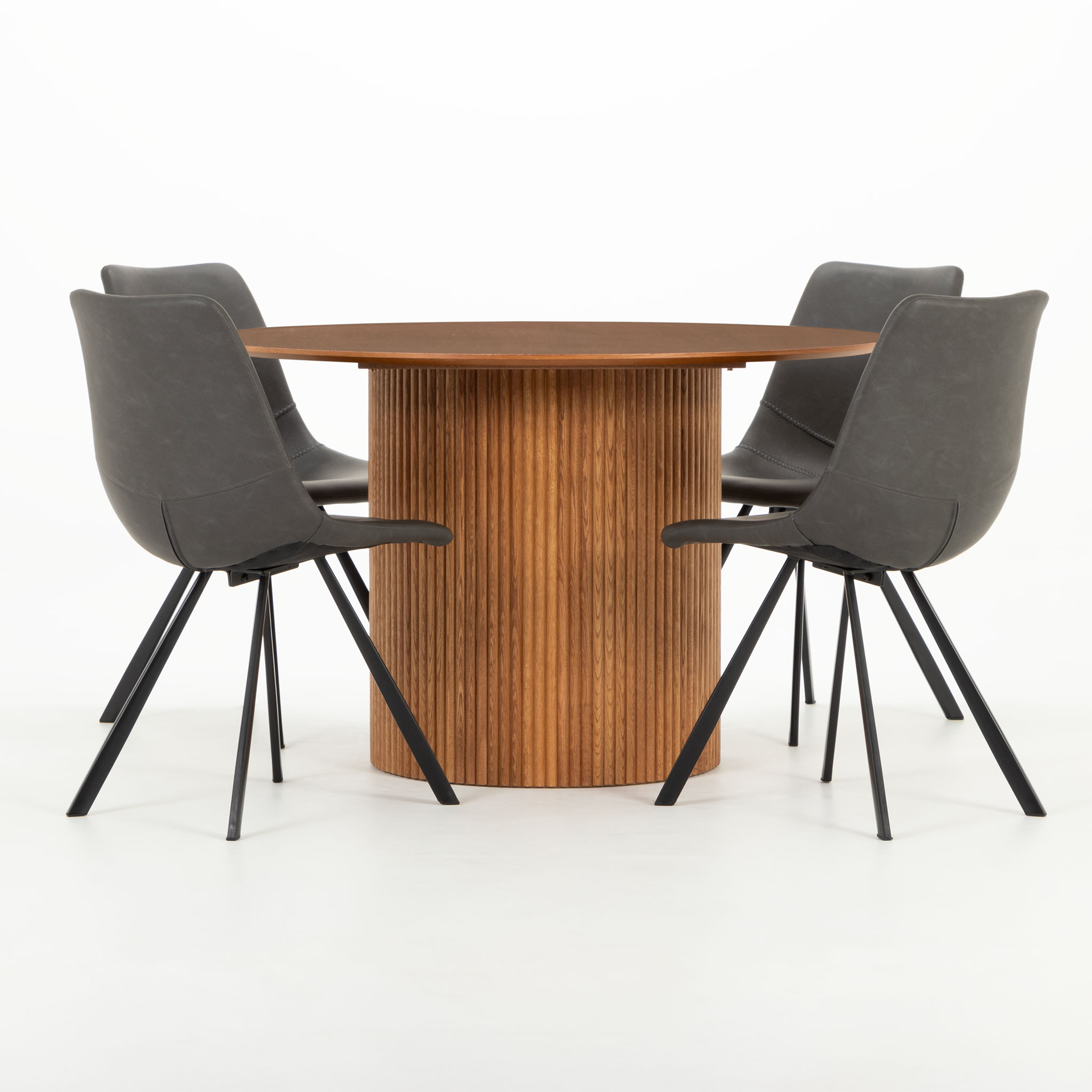 Malmo 5 Piece Dining Set - W120, Charcoal