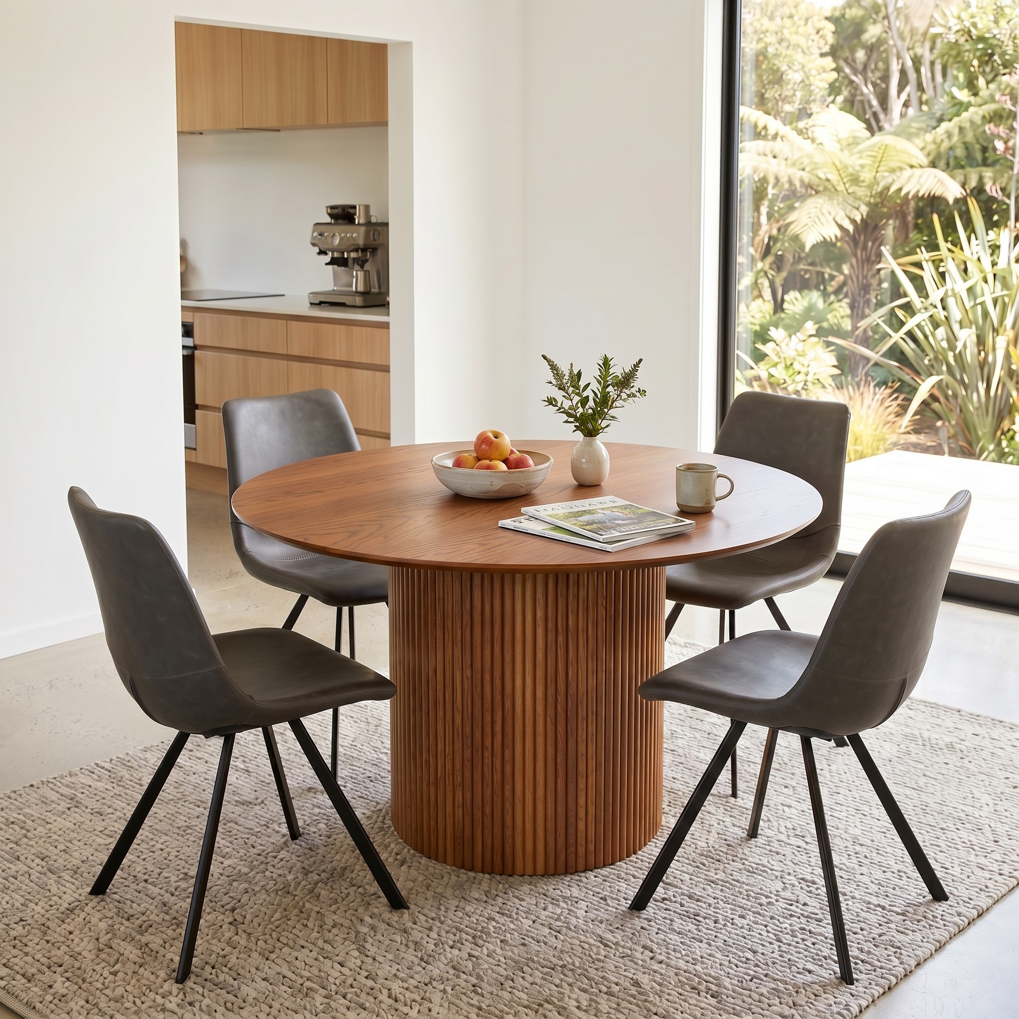 Malmo 5 Piece Dining Set - W120, Charcoal