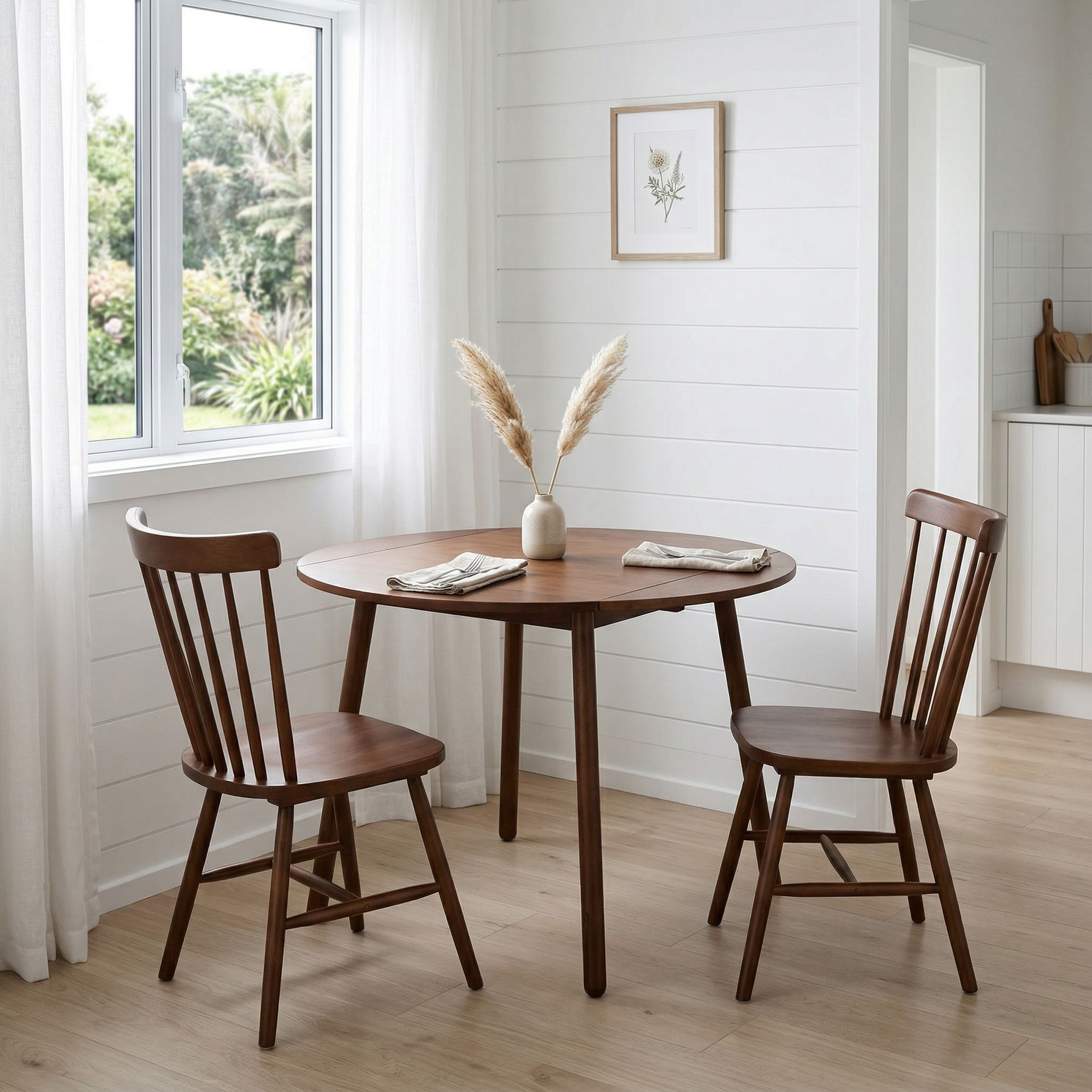 Woodwall 3 Piece Dining Set - W75, Dark