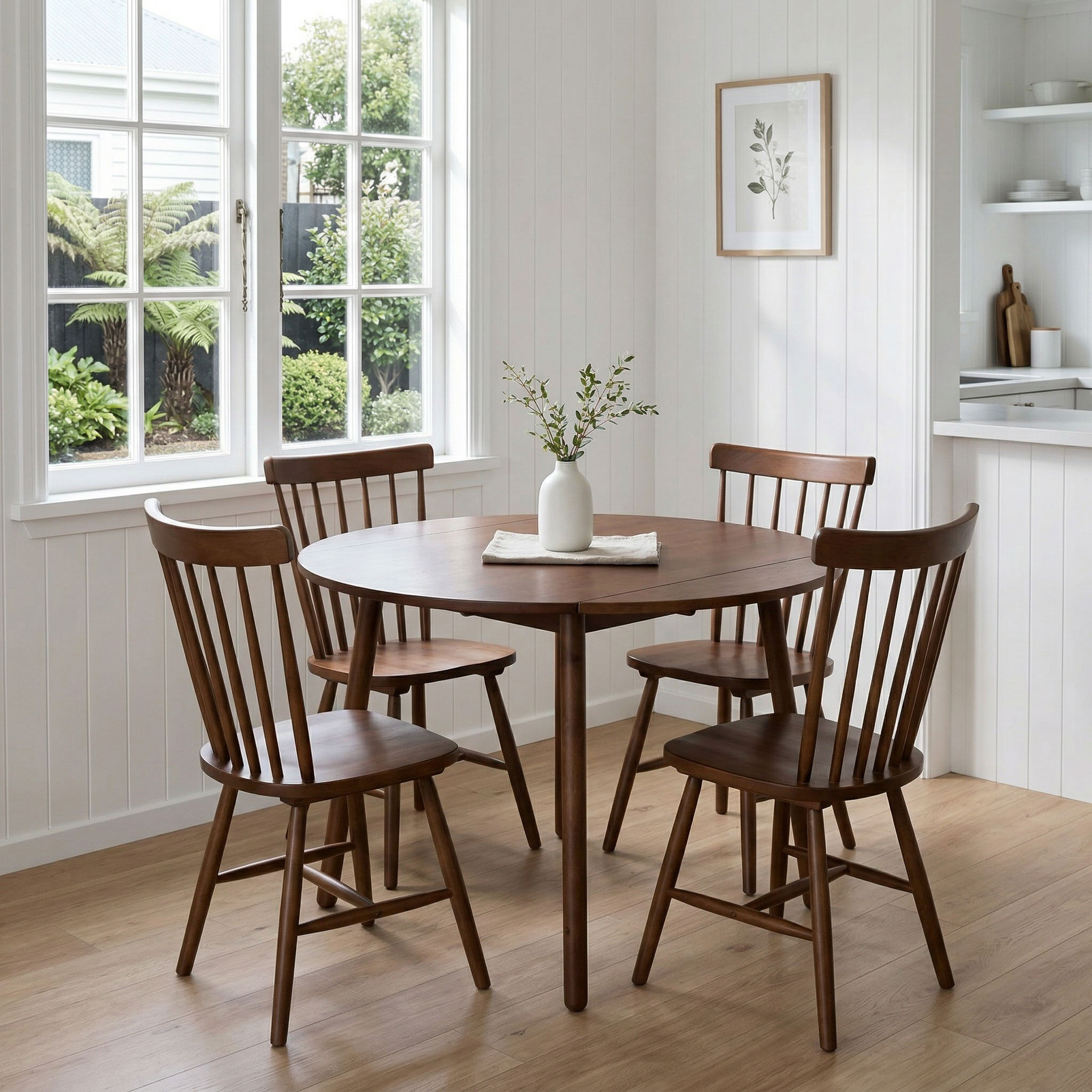 Woodwall 5 Piece Dining Set - W75, Dark