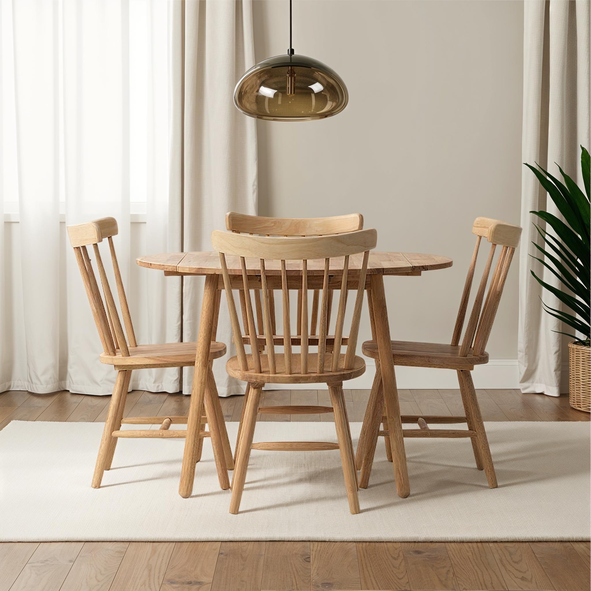 Woodwall 5 Piece Dining Set - W75, Light