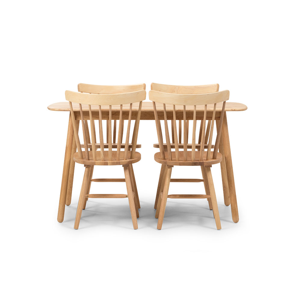 Woodwall 5 Piece Dining Set - W135, Light