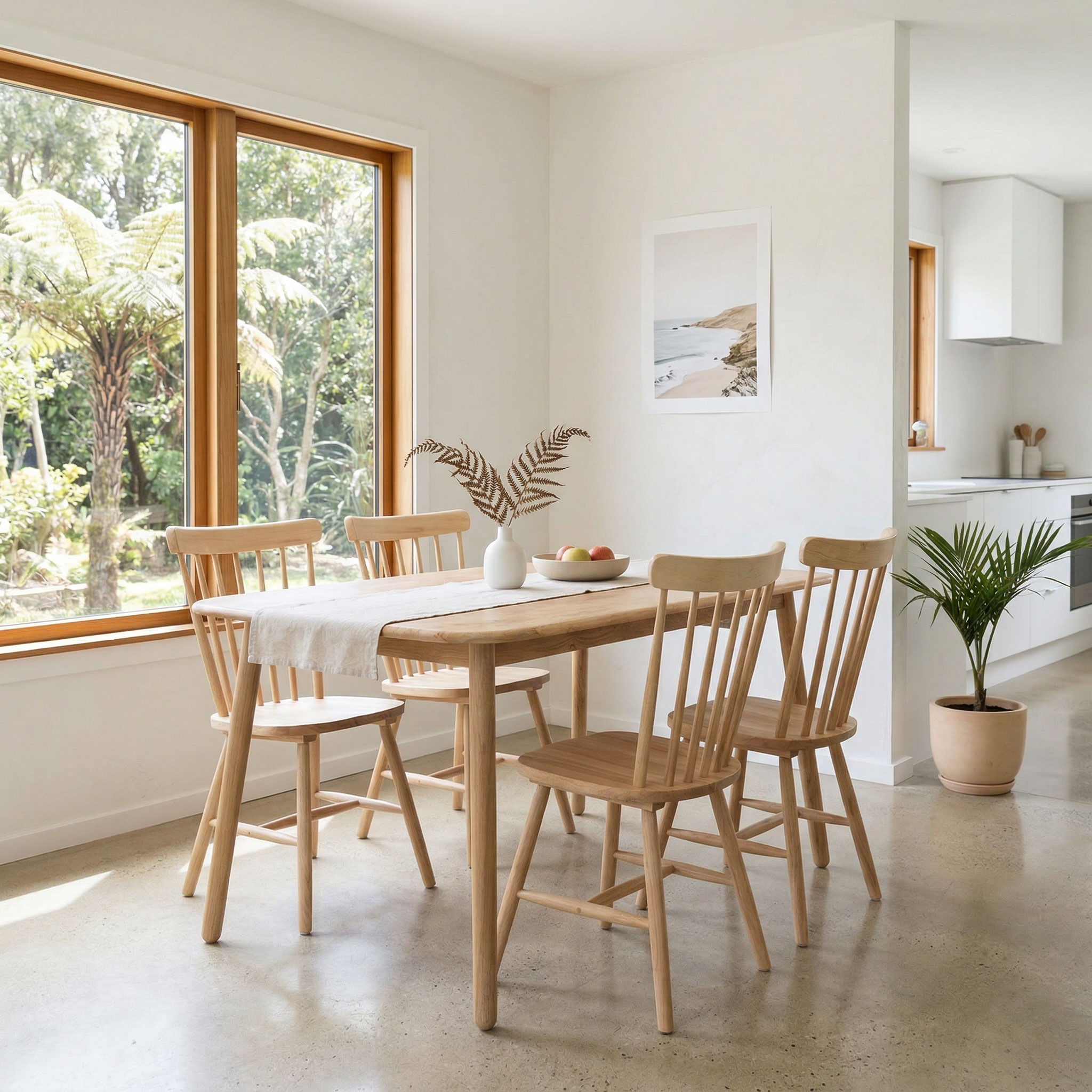 Woodwall 5 Piece Dining Set - W135, Light