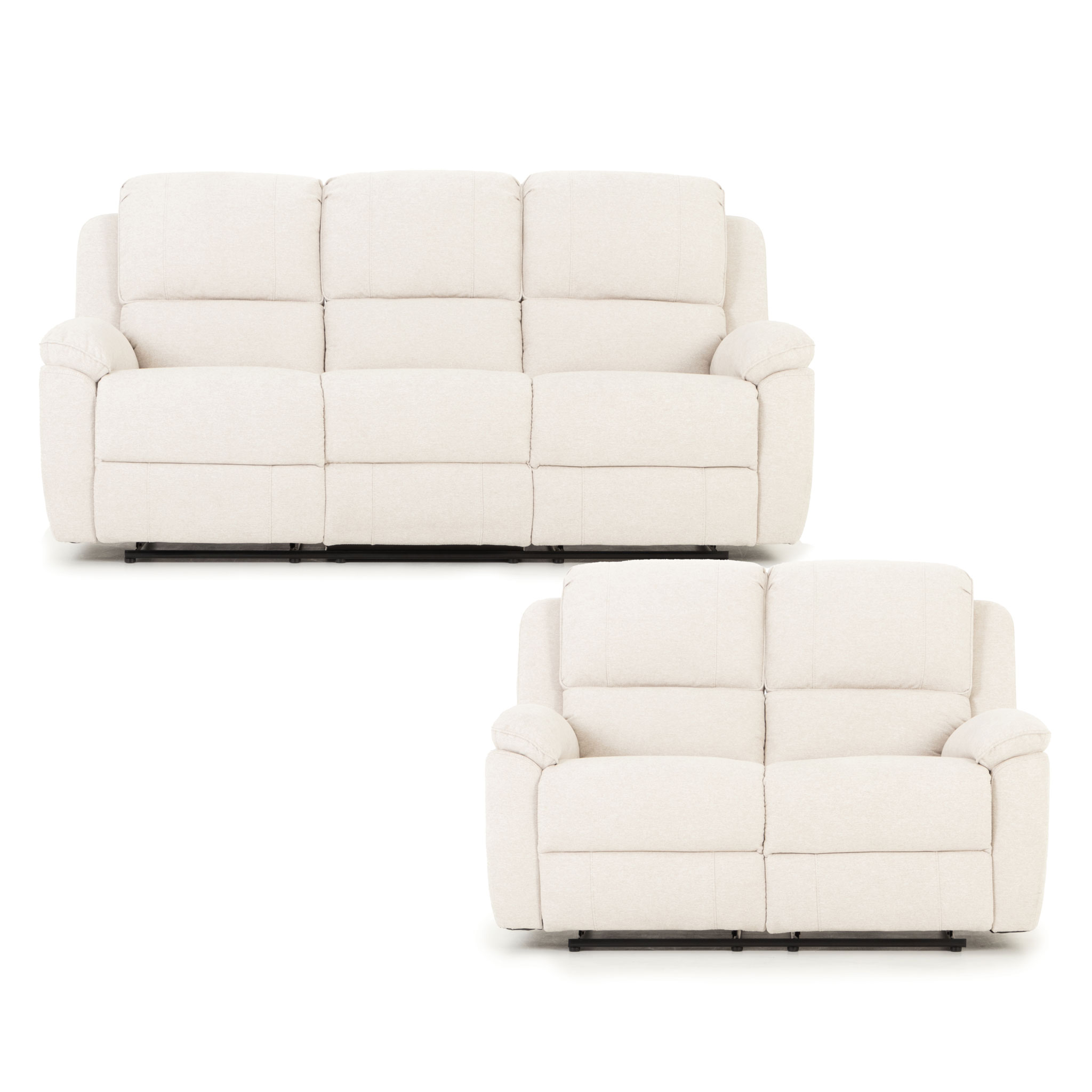 Aiden 3 Seater Recliner + 2 Seater Recliner, Oatmeal