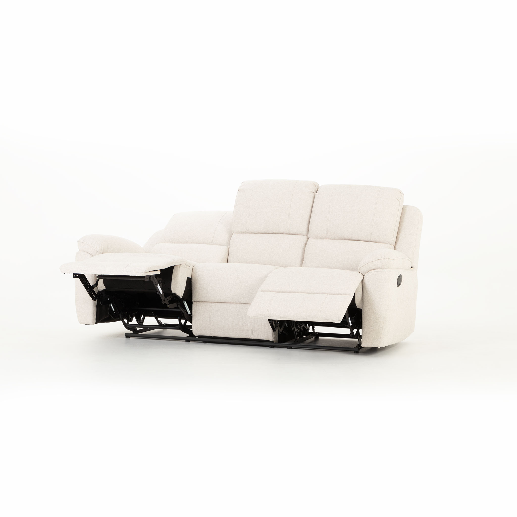 Aiden 3 Seater Recliner + 2 Recliner Chairs, Oatmeal