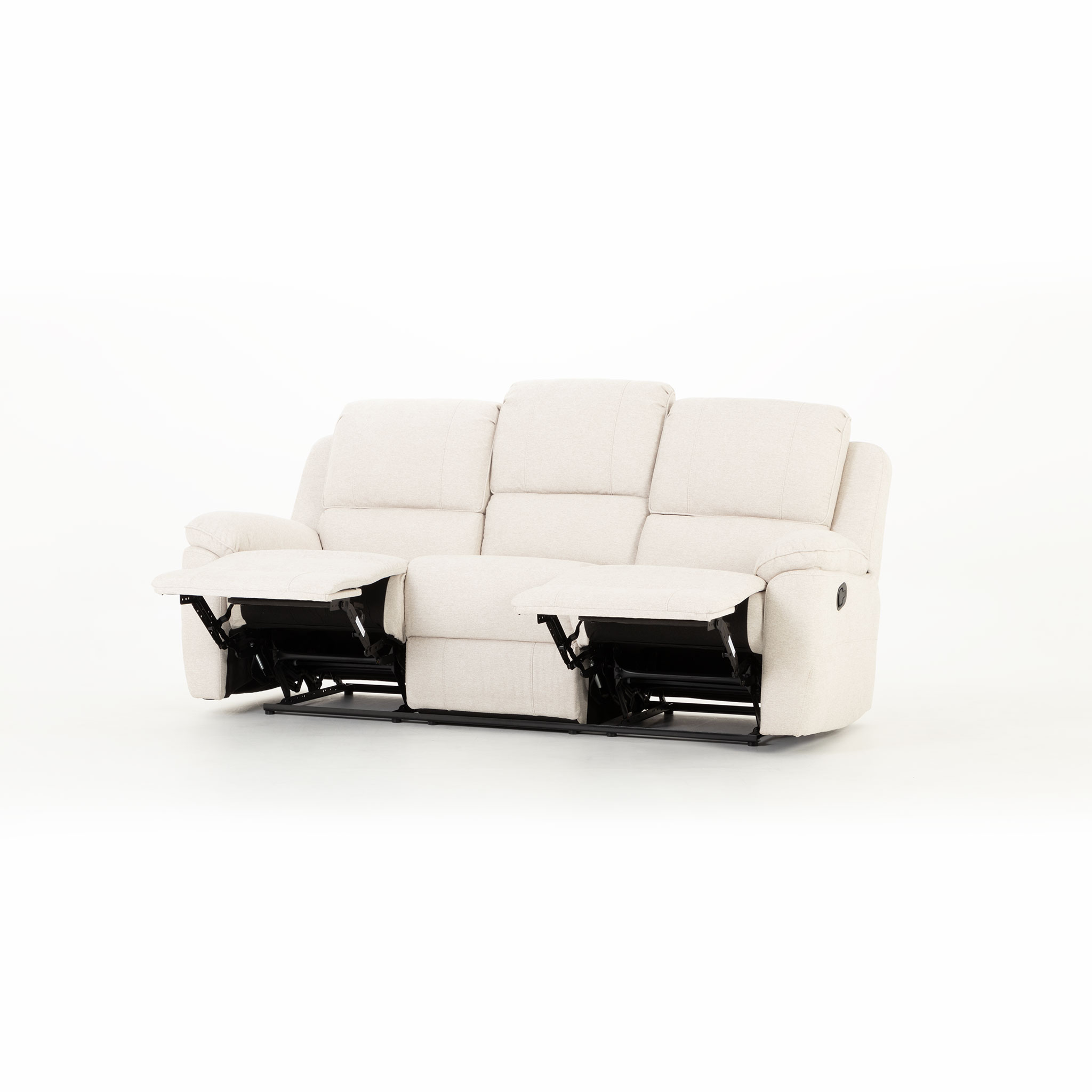 Aiden 3 Seater Recliner + 2 Recliner Chairs, Oatmeal