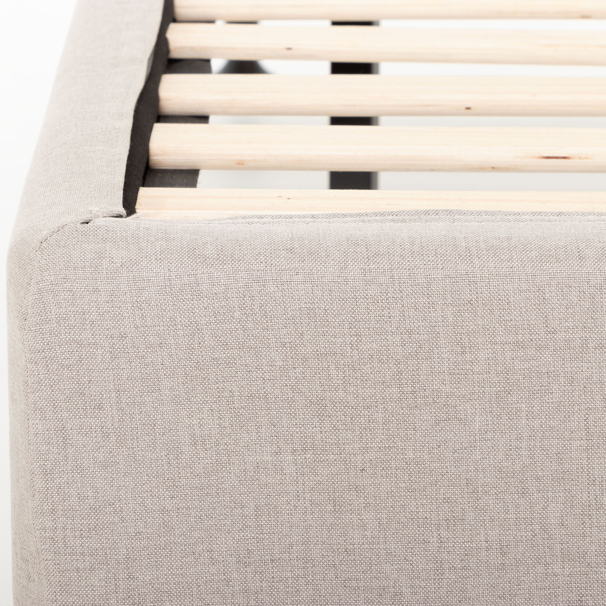 Alfa Double Bed Base, Beige