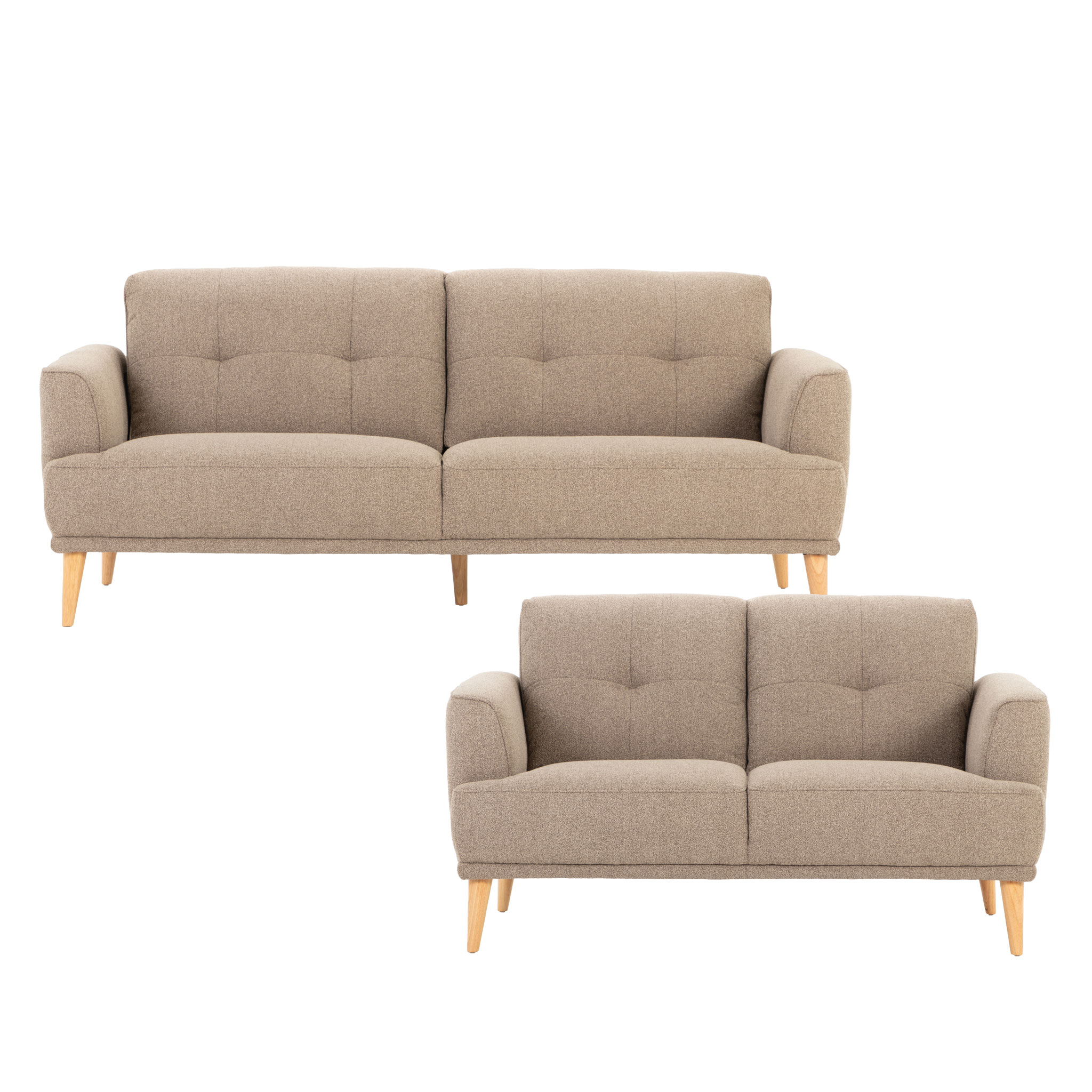 Alex 3 Seater + 2 Seater, Brown