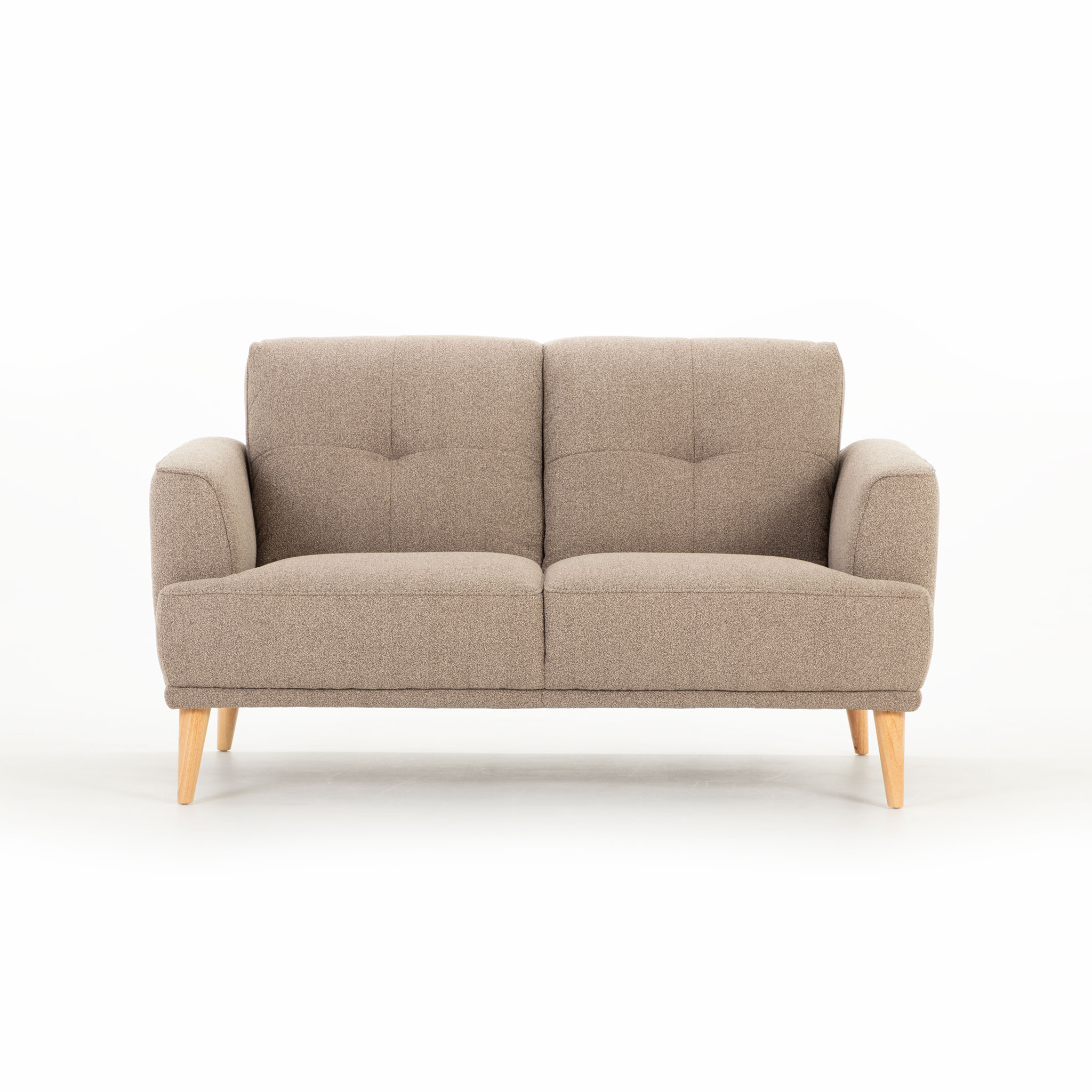 Alex 2 Seater + Ottoman, Brown