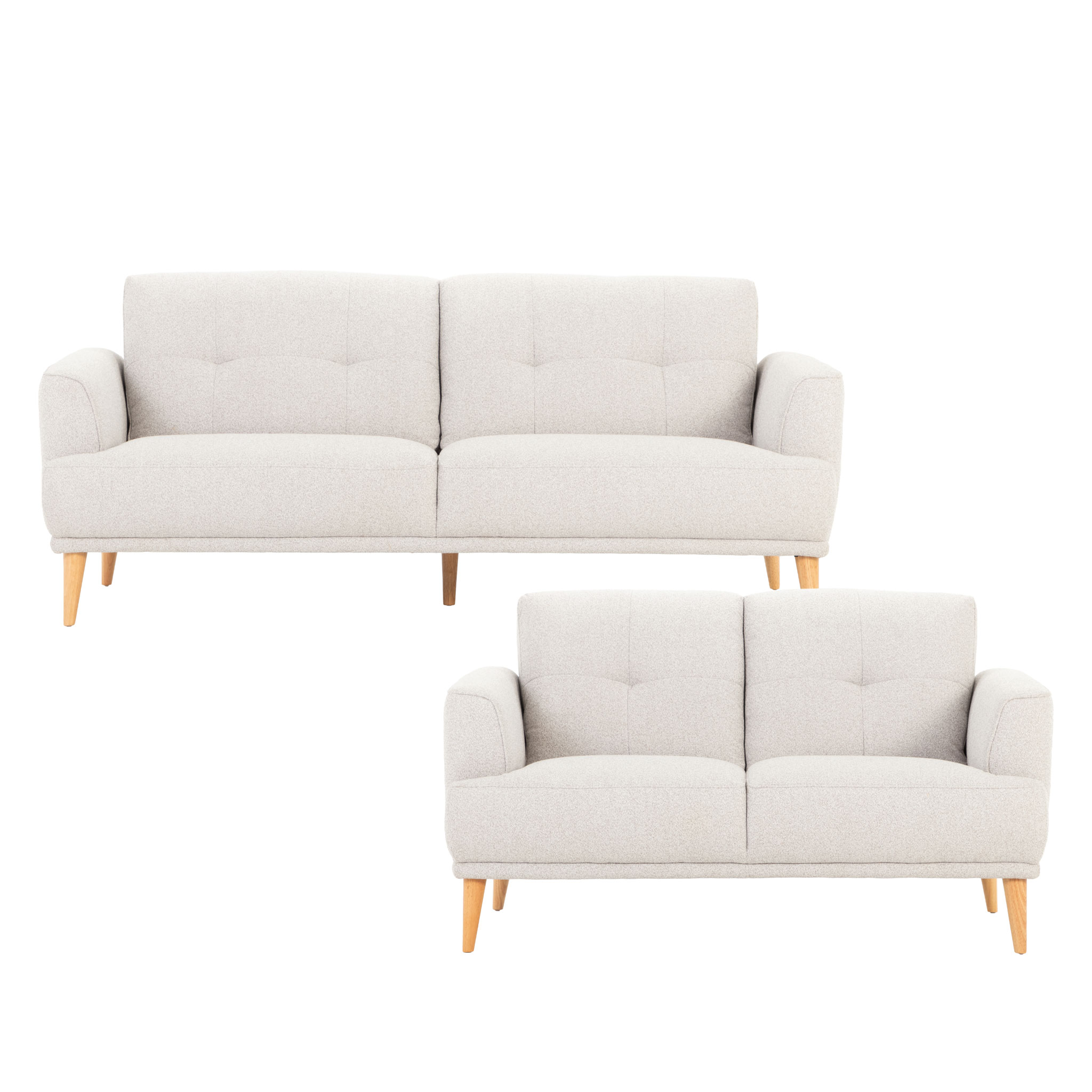 Alex 3 Seater + 2 Seater, Light Grey