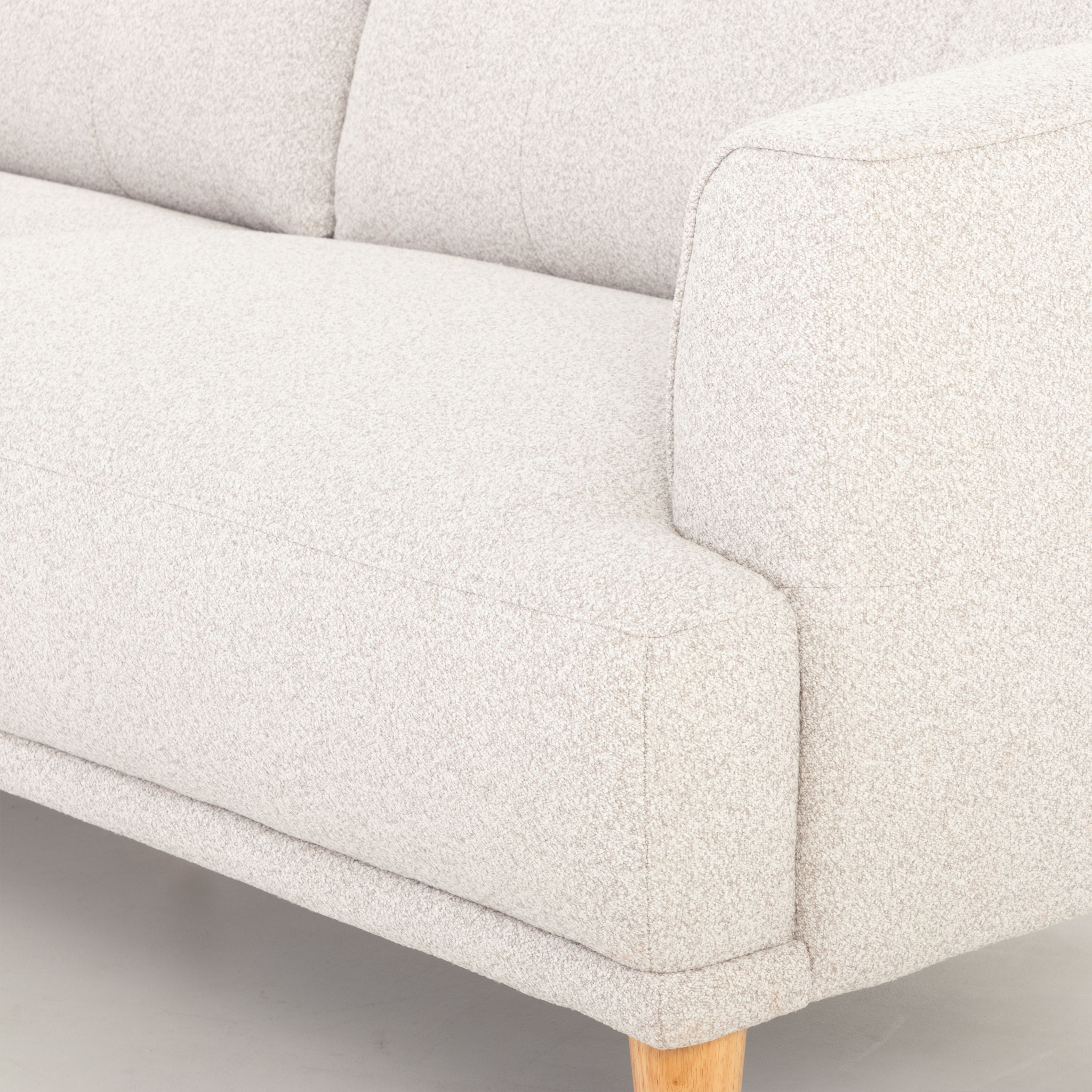 Alex 3 Seater + Ottoman, Light Grey