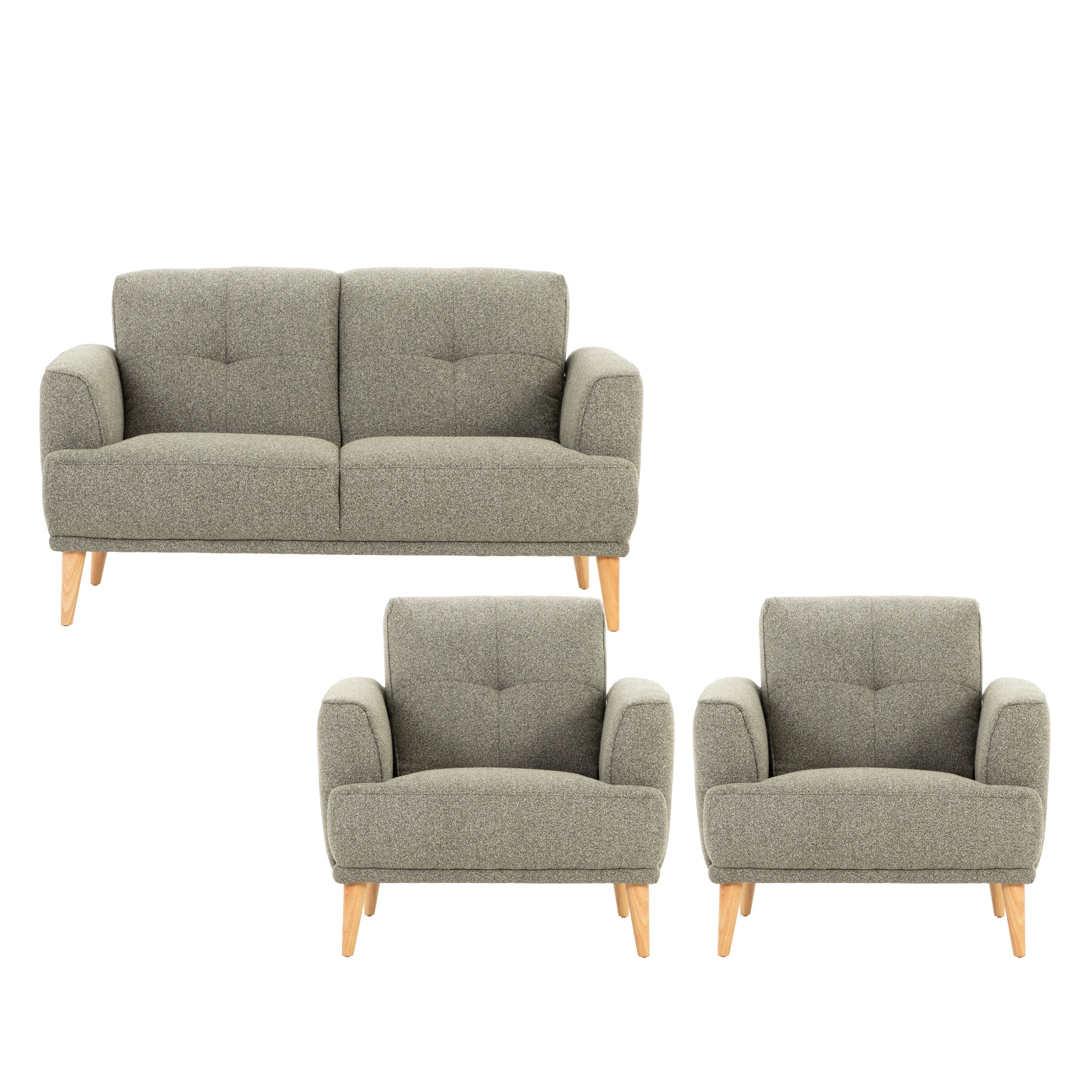 Alex 2 Seater + 2 Chairs, Green