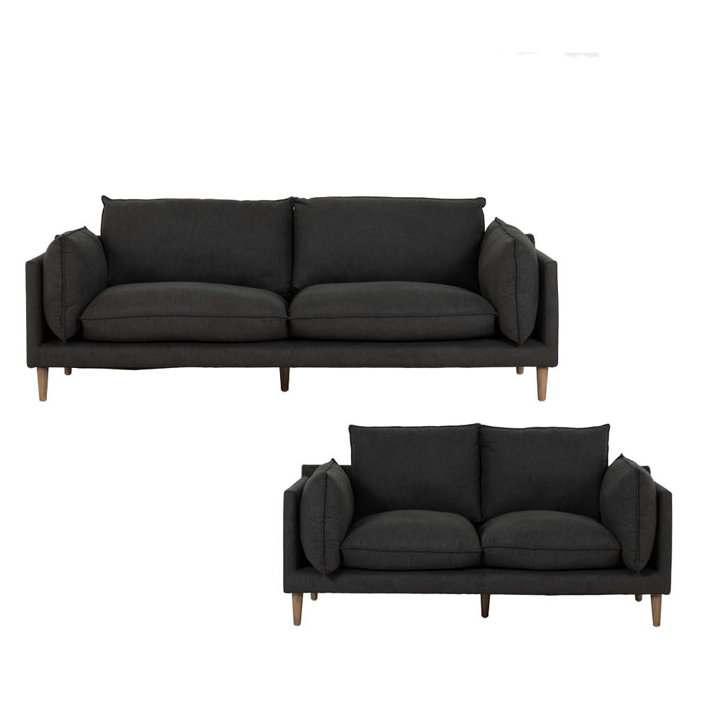 Alina 3 Seater + 2 Seater, Charcoal
