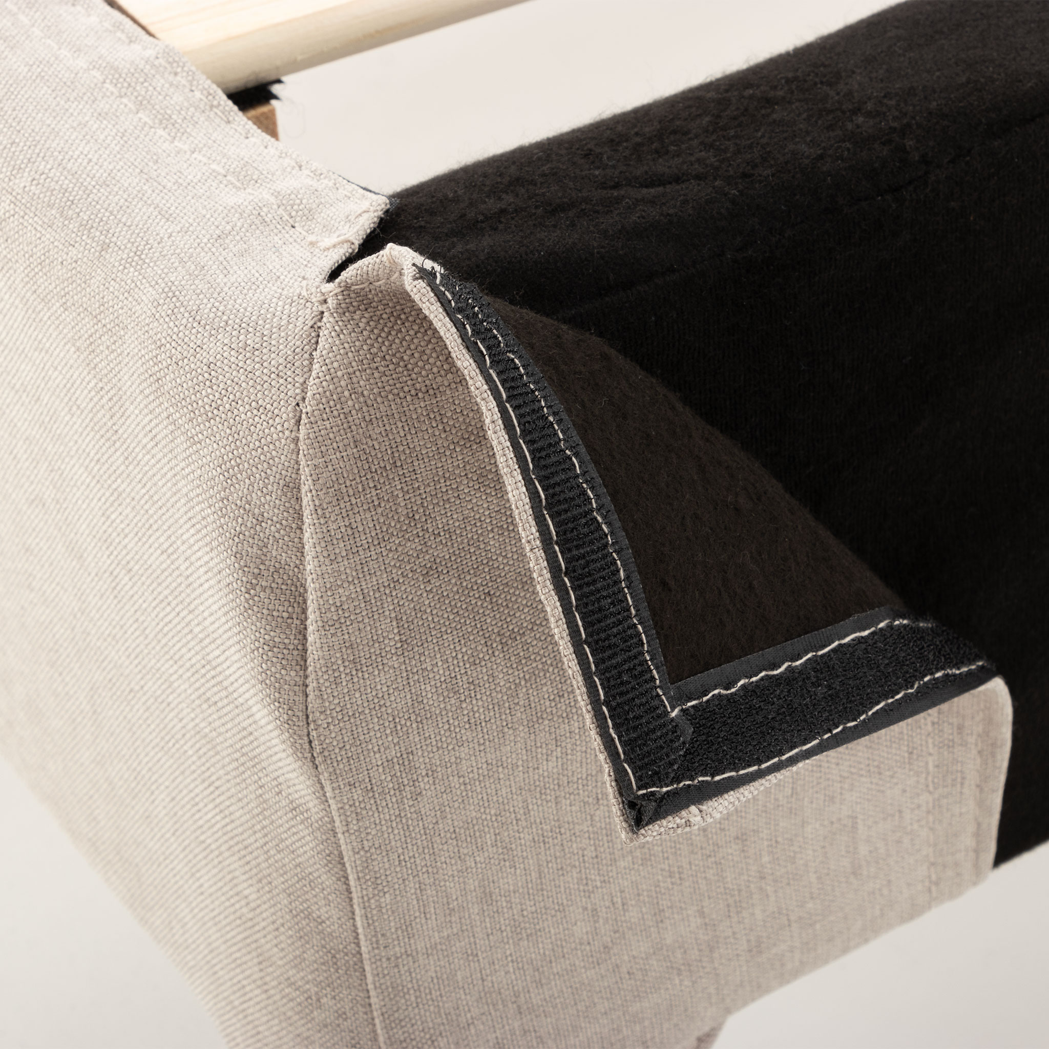 Alfa Queen Bed Base, Beige