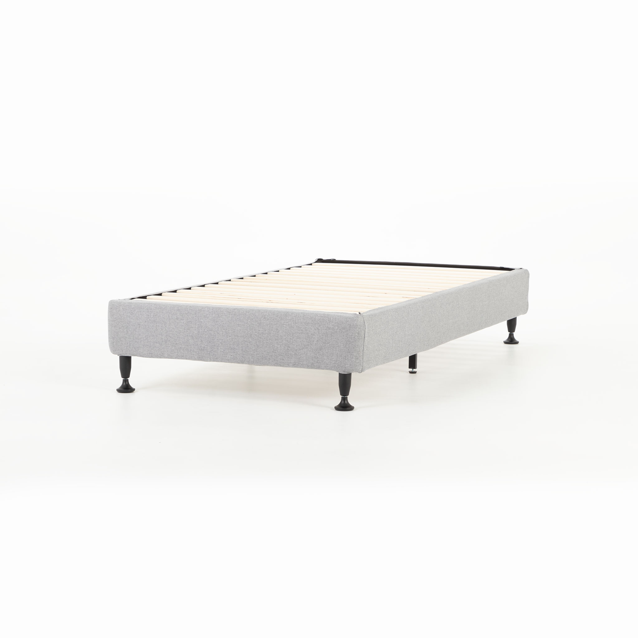 Alfa Single Bed Base, Light Grey