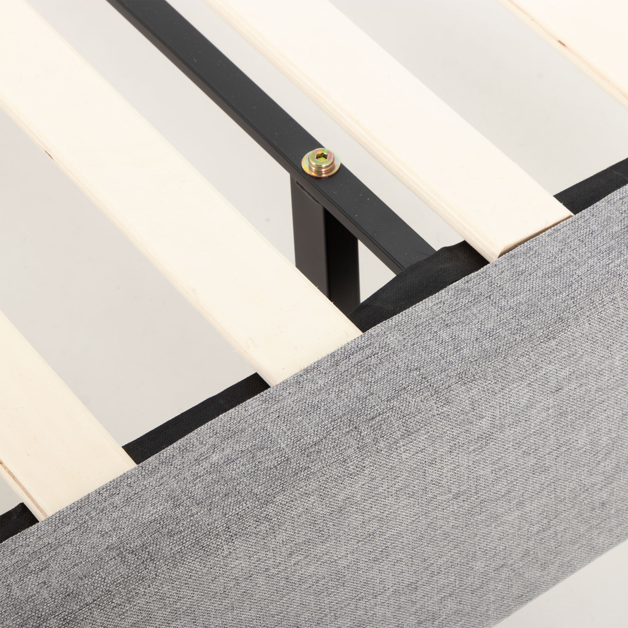 Alfa Single Bed Base, Light Grey